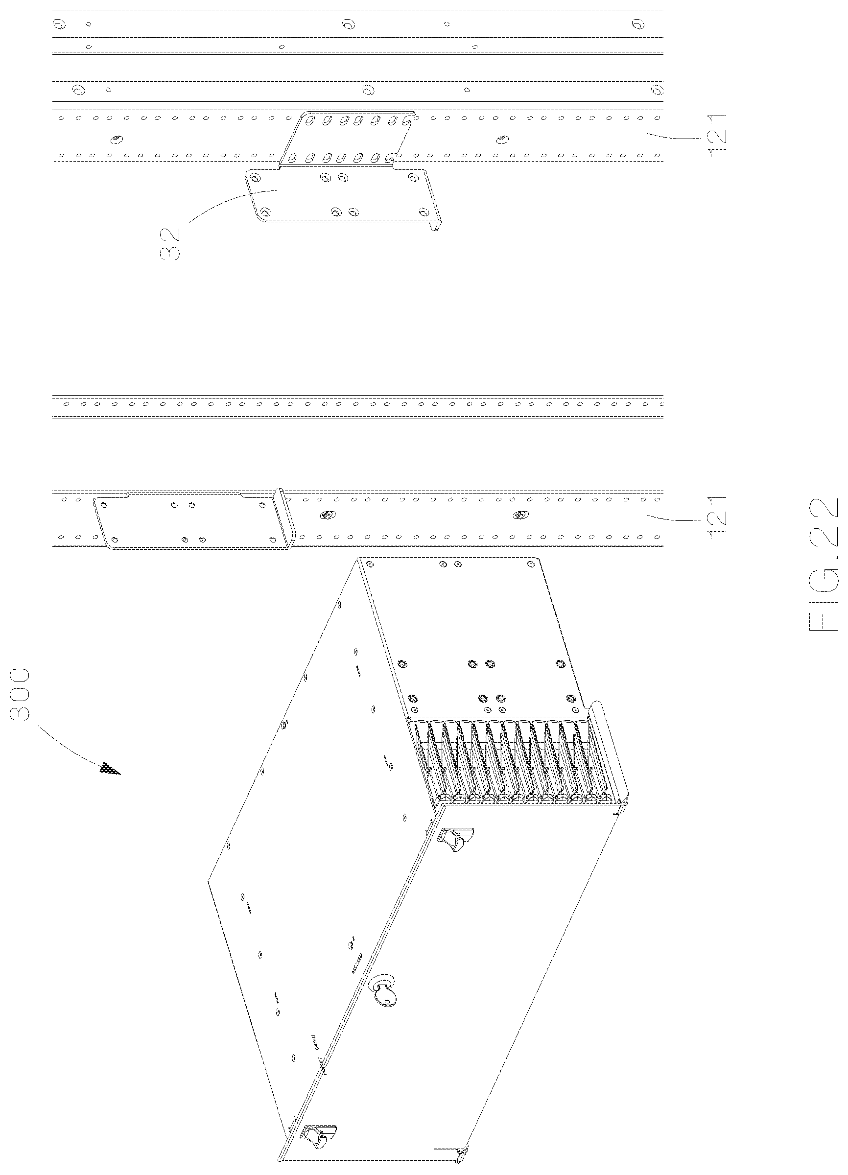 Patent US12321032 Figure 20 – Optical distribution and splice frame including cassettes