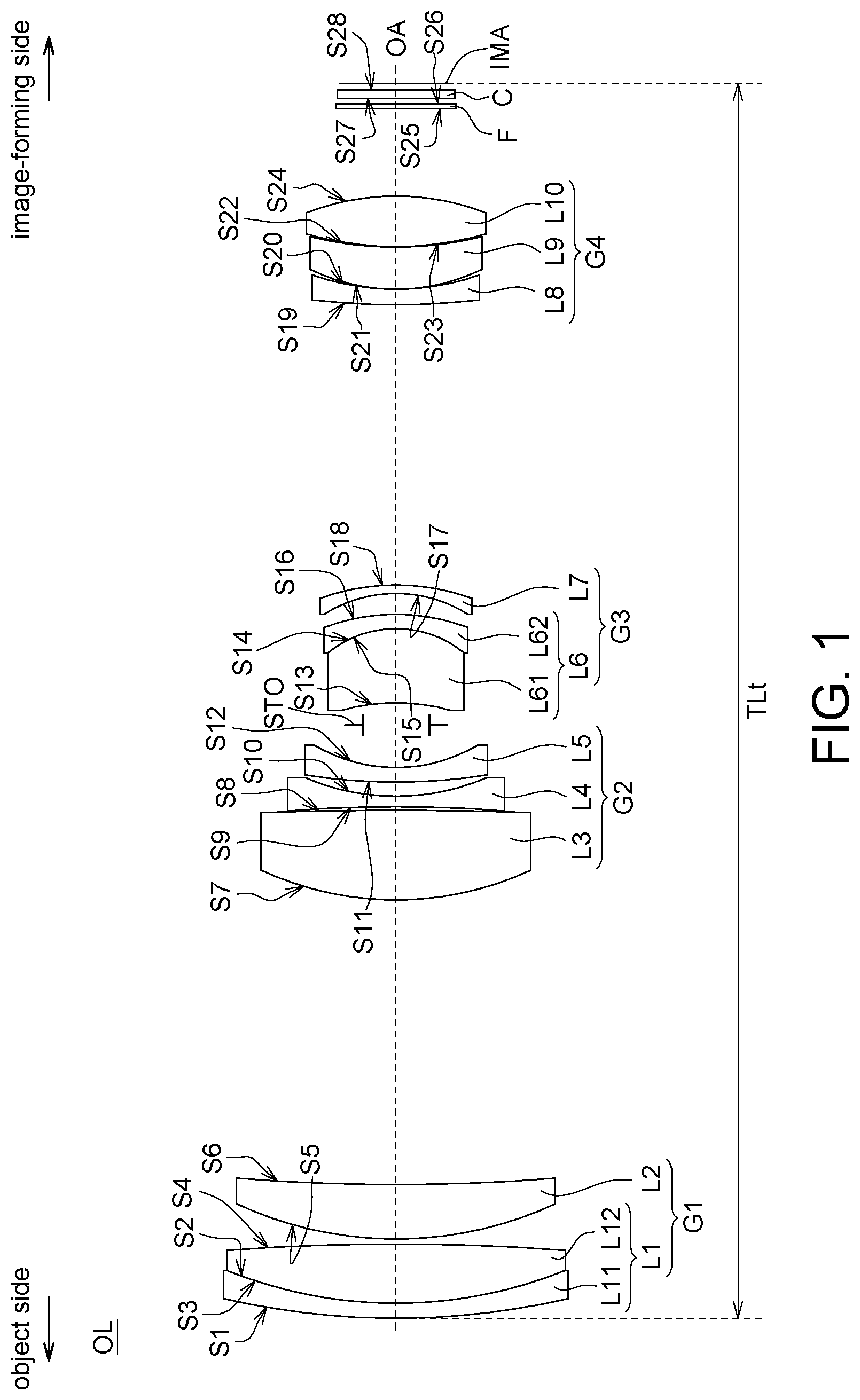 Patent US12321034 Figure 1 – Optical lens and electronic apparatus