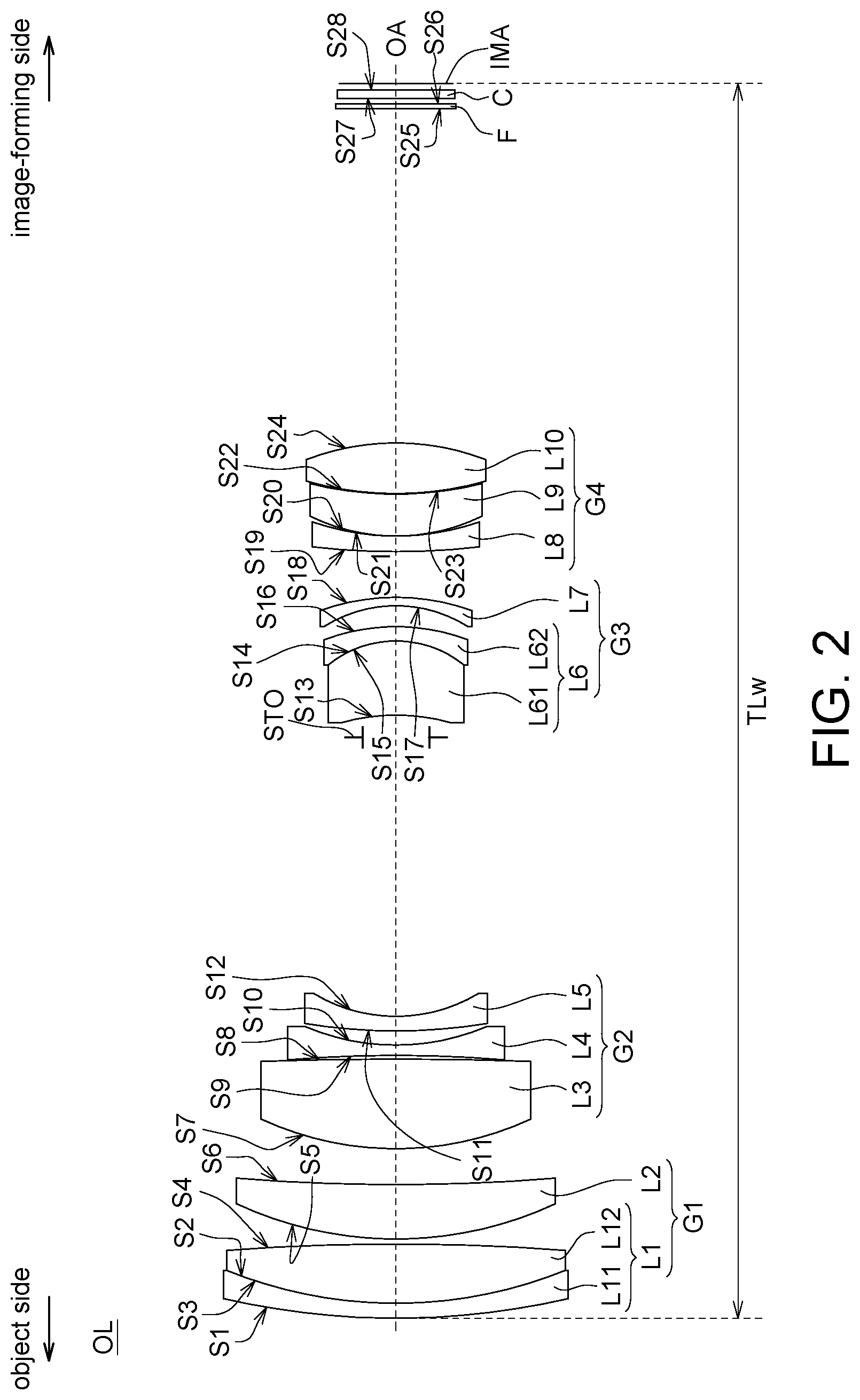 Patent US12321034 Figure 2 – Optical lens and electronic apparatus