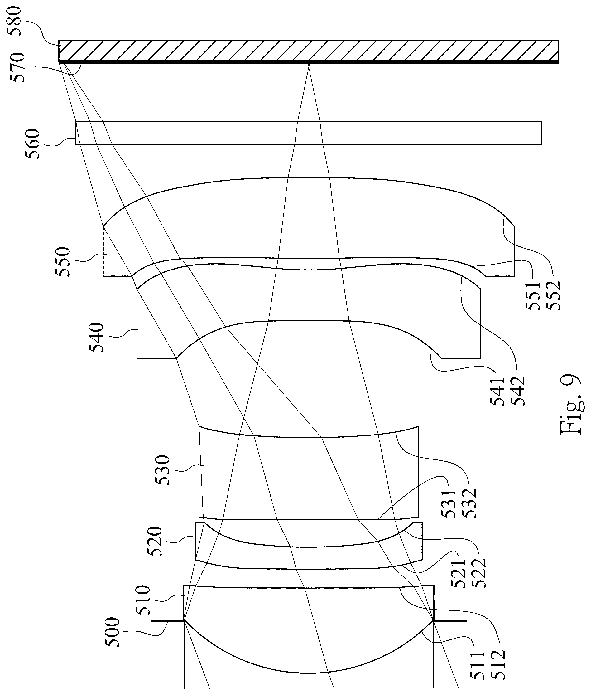 Patent US12321038 Figure 9 – Optical photographing lens assembly, image capturing device and electronic device