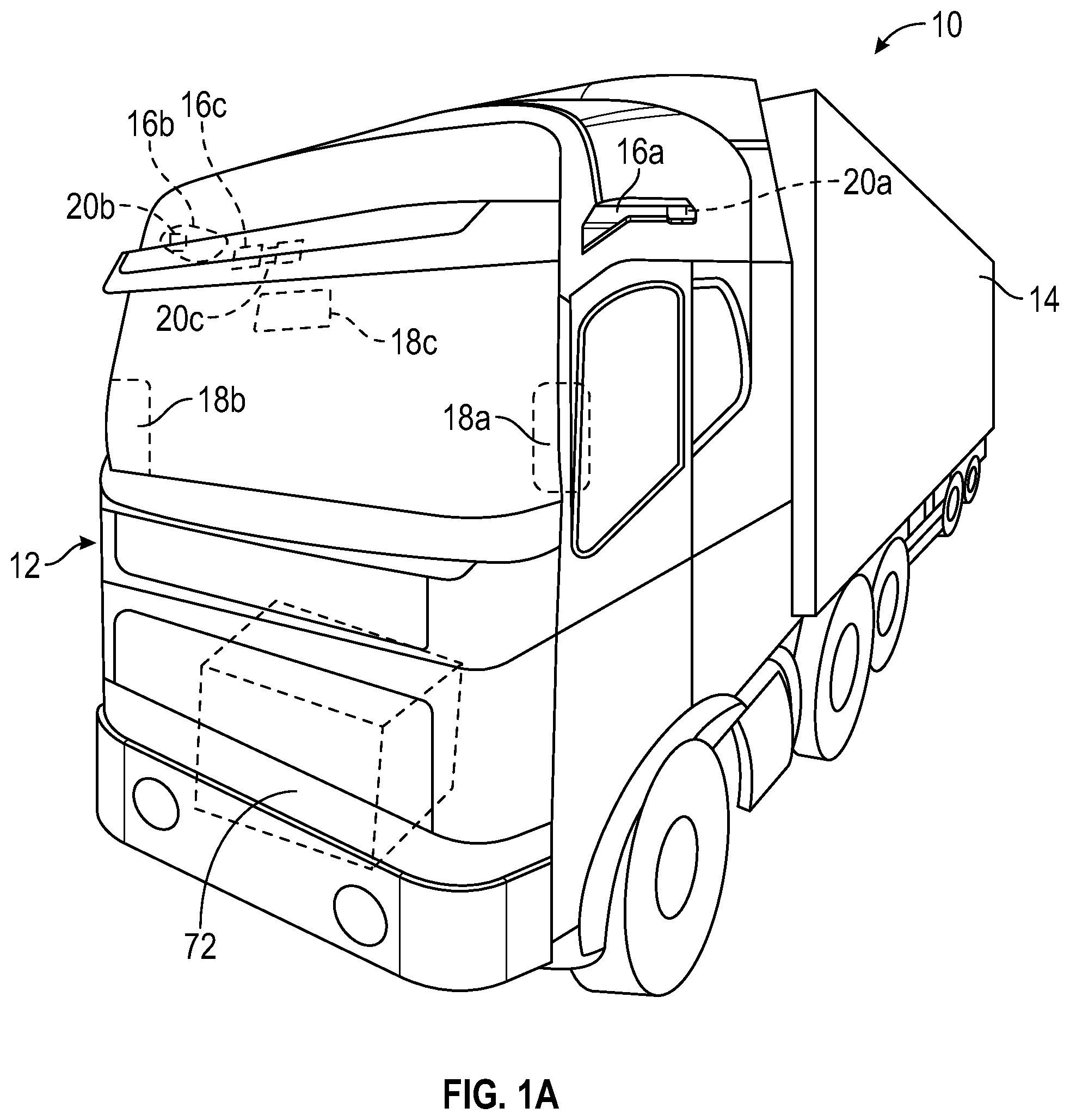 Patent US12321087 Figure 1 – Camera mirror system with outside air temperature sensor