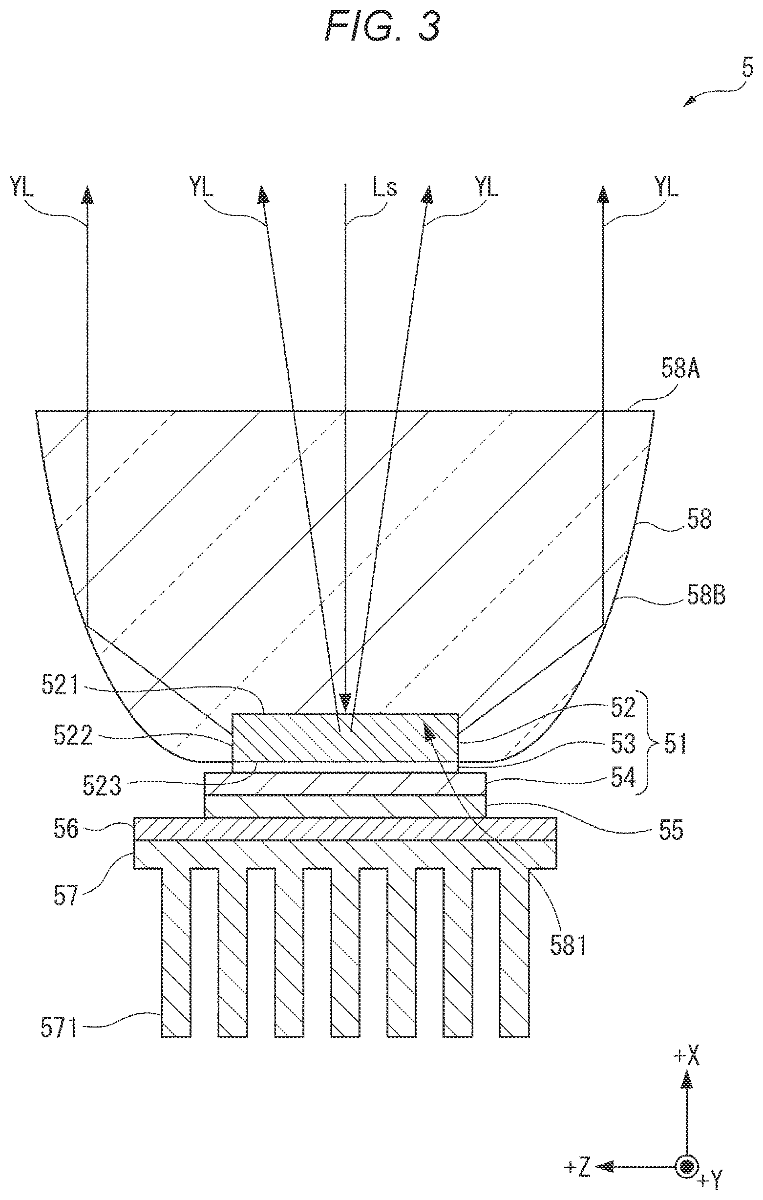 Patent US12321089 Figure 3 – Wavelength conversion element, light source device, and projector