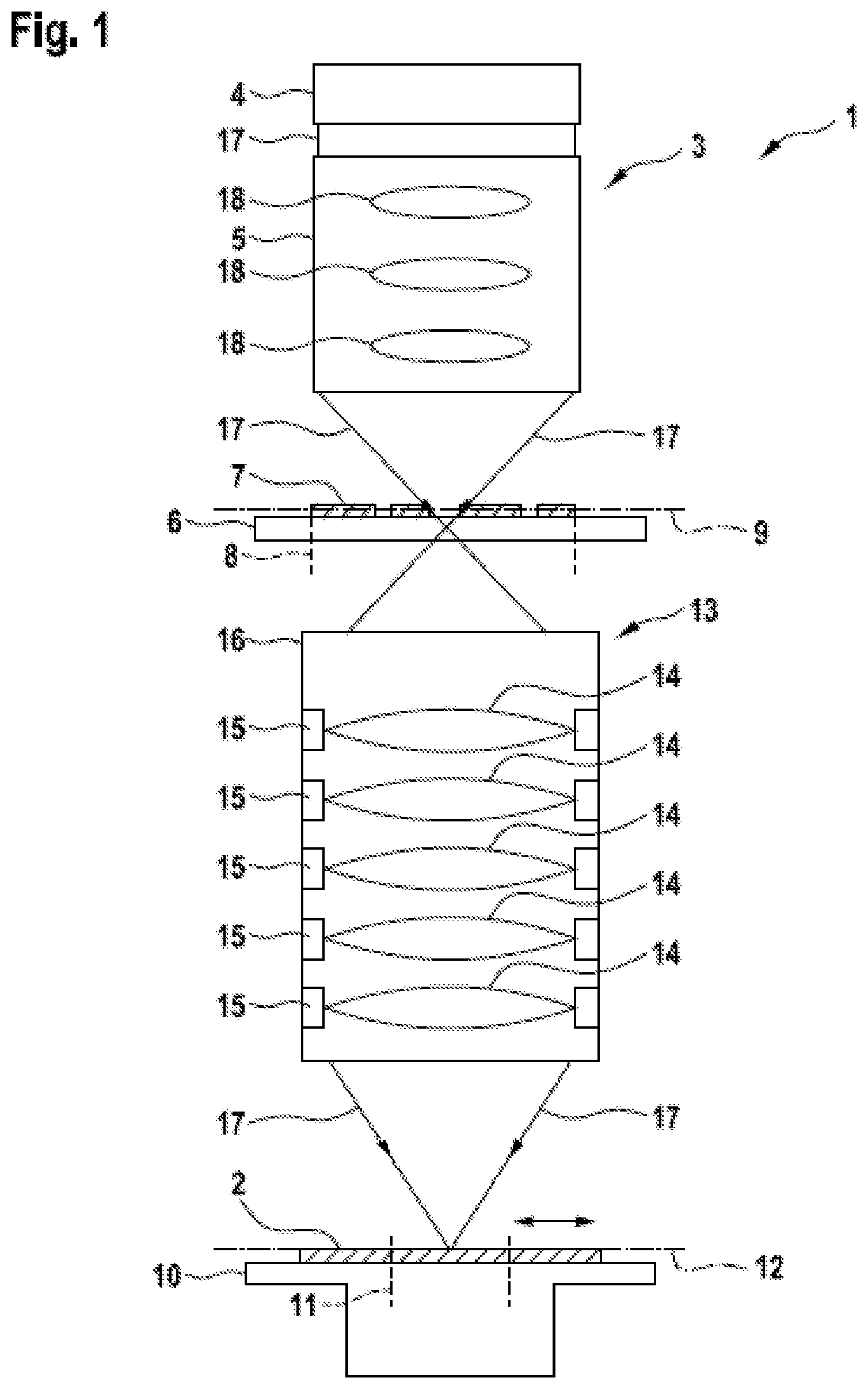 Patent US12321105 Figure 1 – Projection exposure apparatus for semiconductor lithography