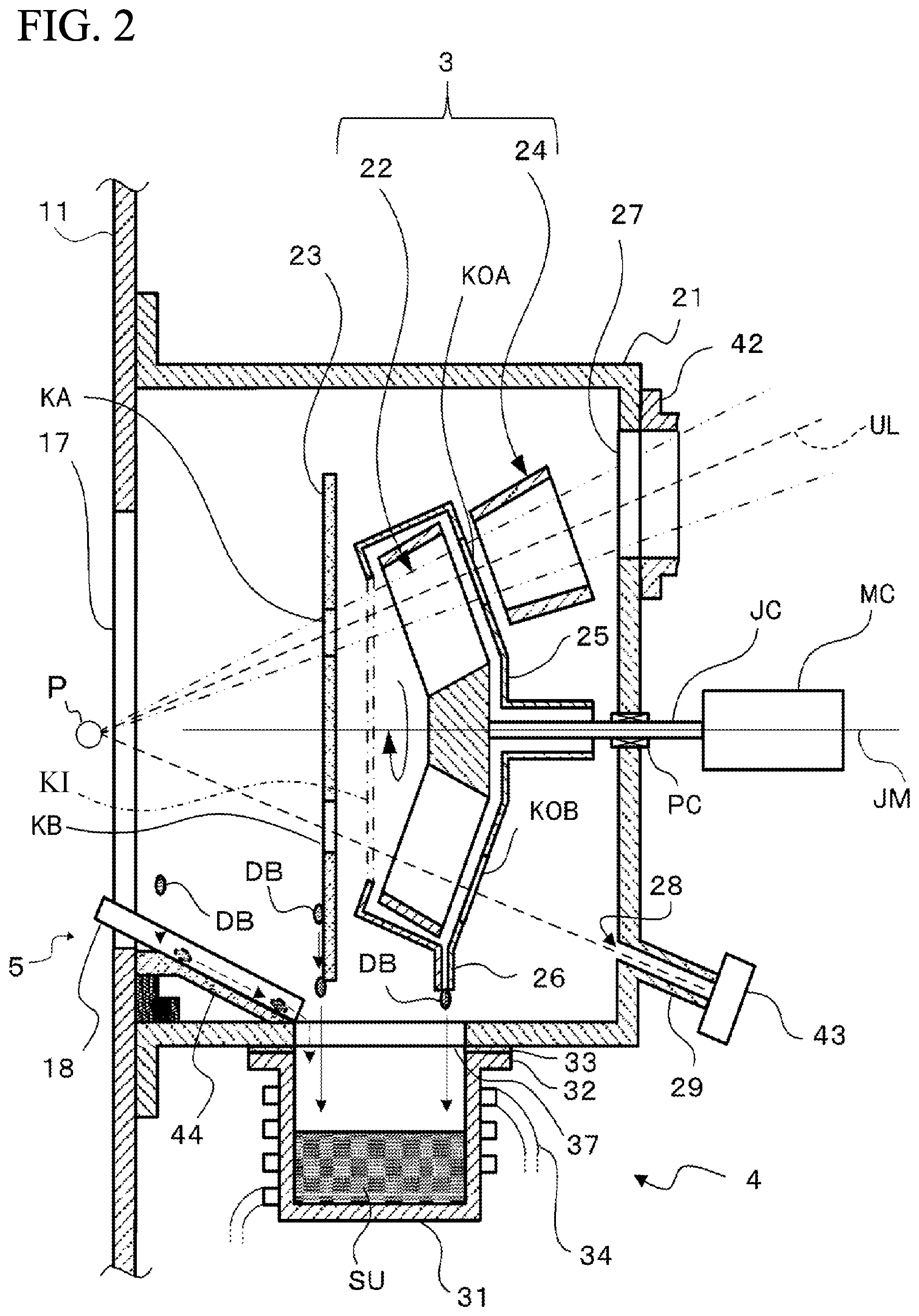 Patent US12321107 Figure 2 – Extreme ultraviolet light source device and protection method for receiving plate member