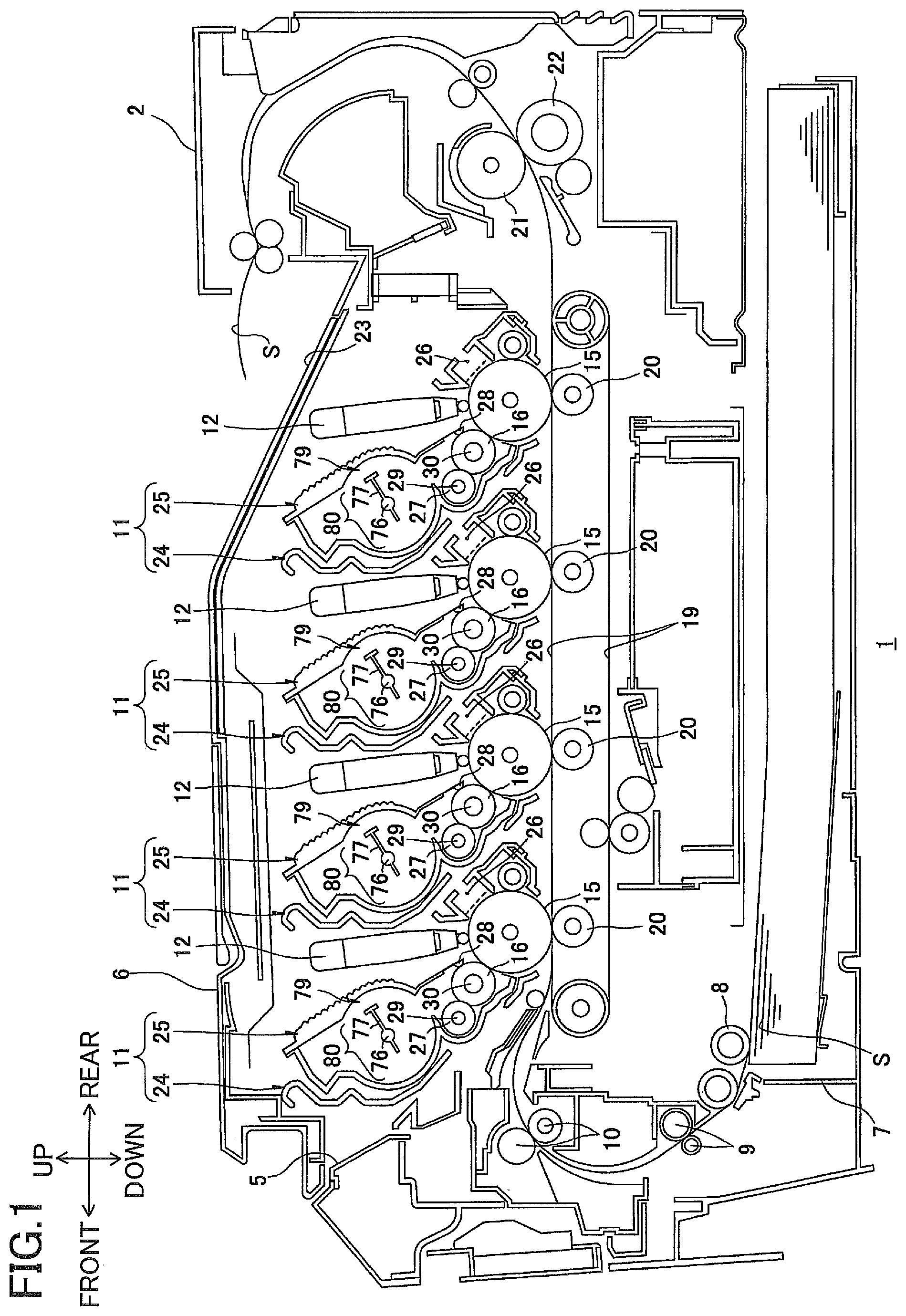 Patent US12321110 — Developing cartridge having coupling and developing roller — Figure 1