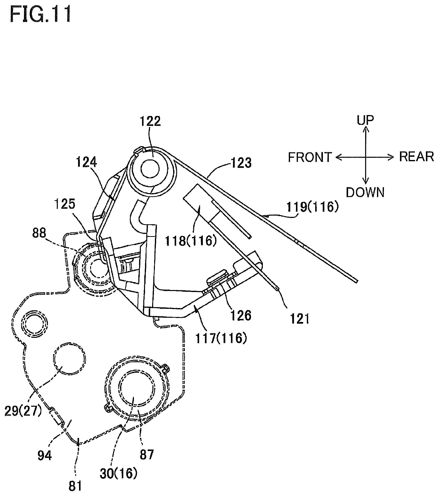 Patent US12321110 Figure 11 – Developing cartridge having coupling and developing roller