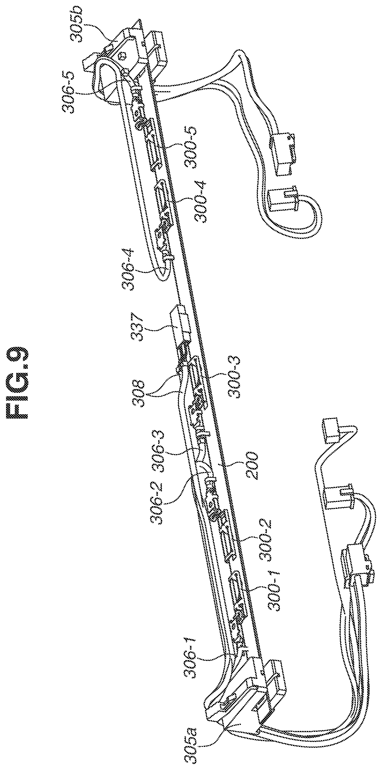 Patent US12321117 Figure 9 – Fixing device in which a power supply terminal in contact with an electrode of a heater and a power supply cable are arranged in an internal space of a film