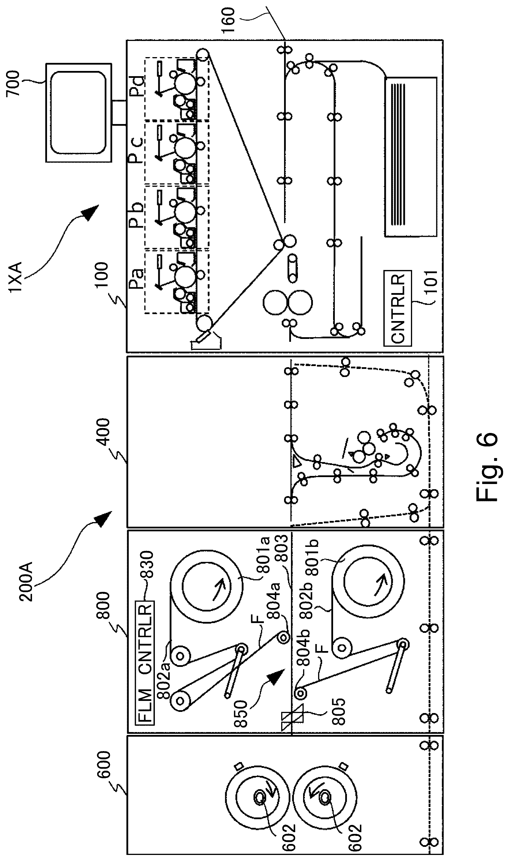 Patent US12321121 Figure 6 – Image forming system with pressure-bonding of folded recording material