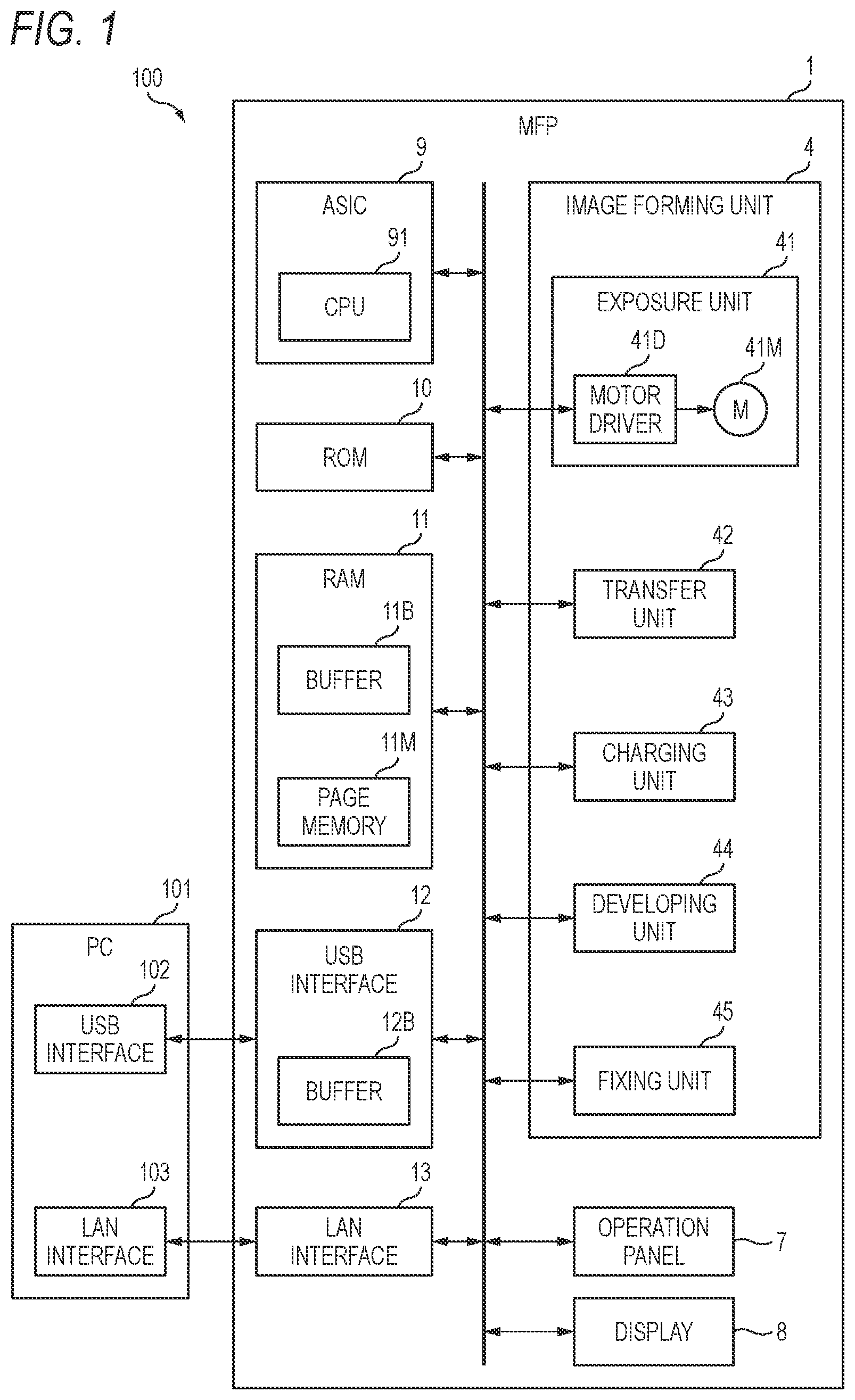 Patent US12321124 Figure 1 – Image forming apparatus, image forming system, and non-transitory computer-readable storage medium