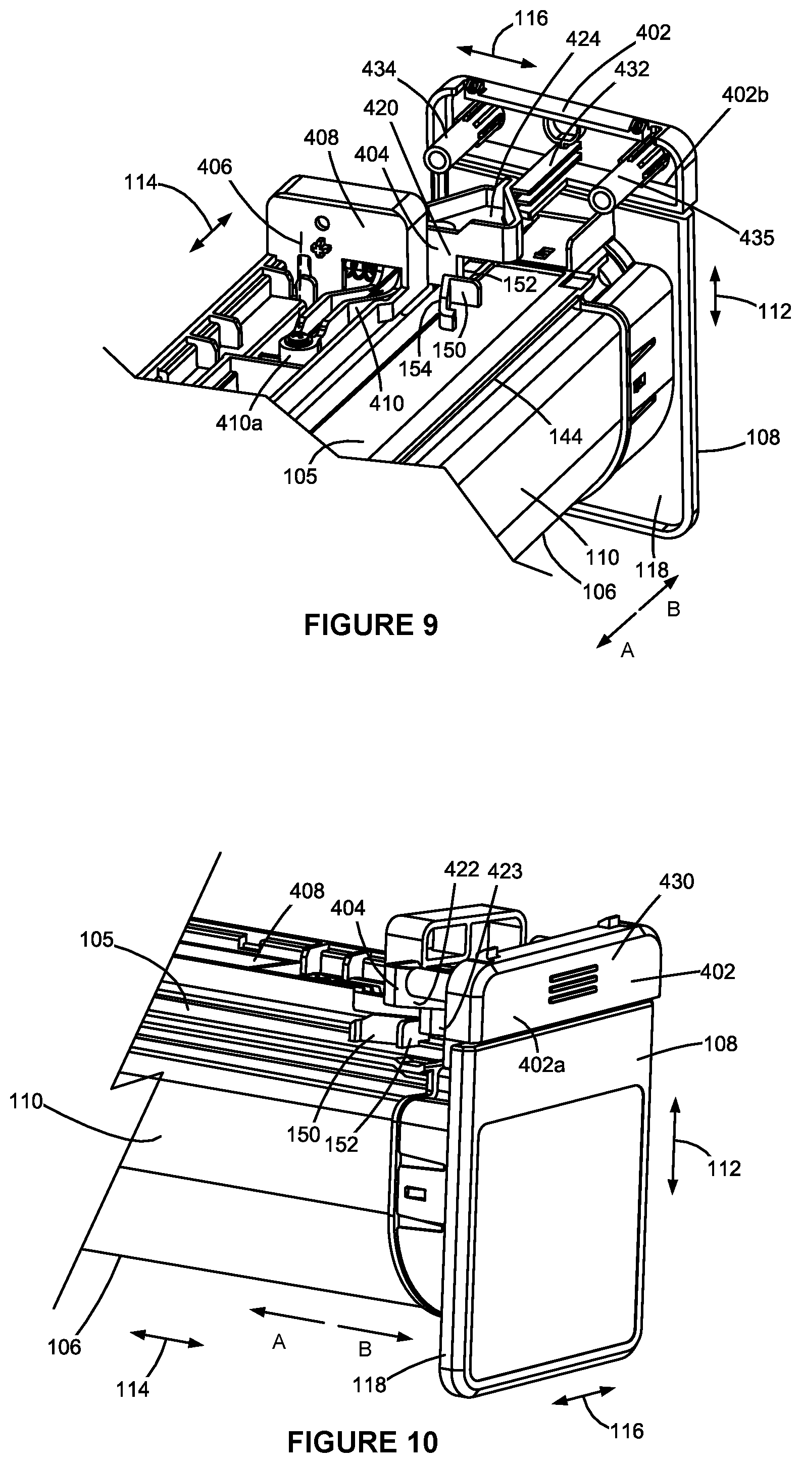 Patent US12321126 Figure 7 – Latching assembly for a toner container