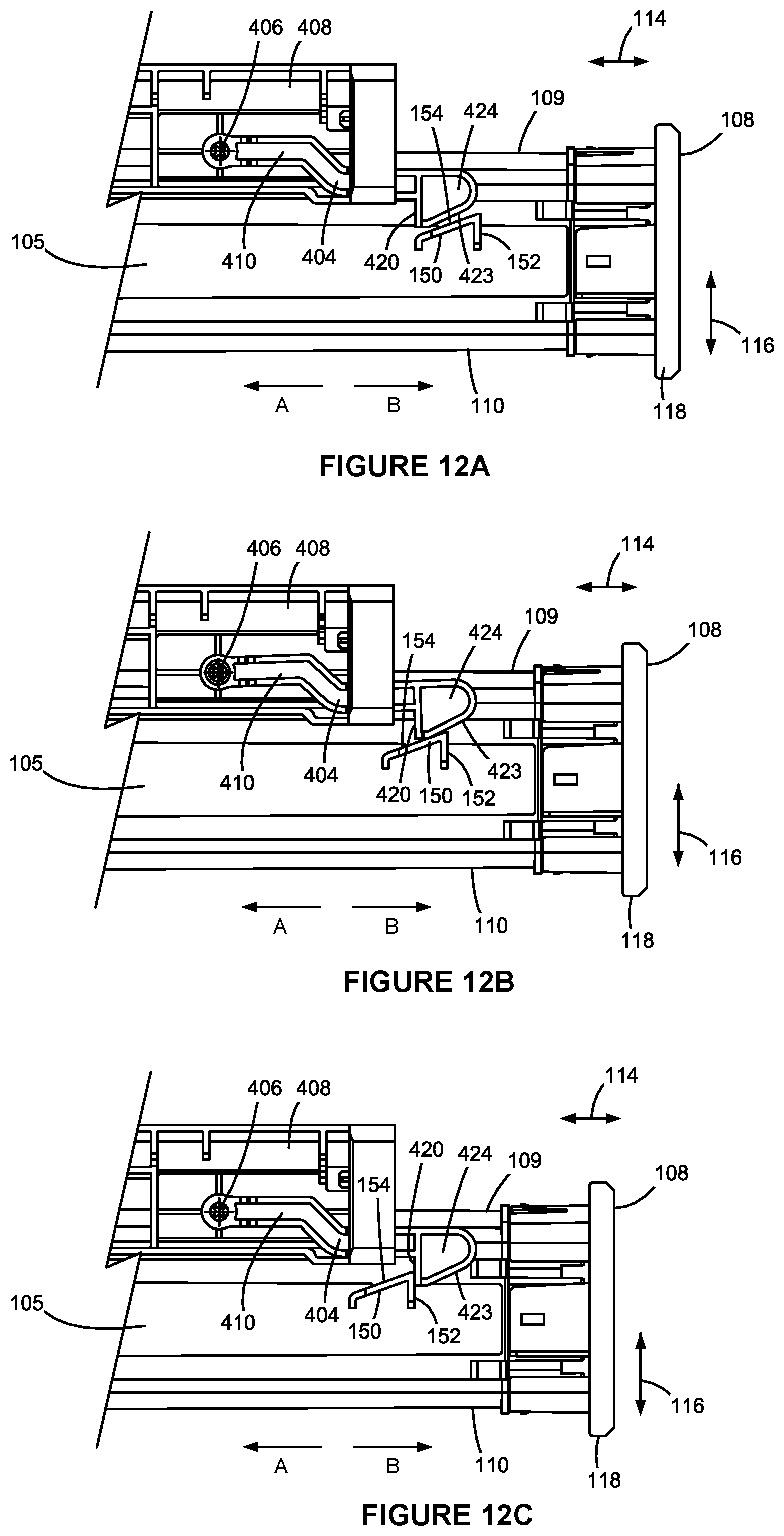 Patent US12321126 Figure 9 – Latching assembly for a toner container