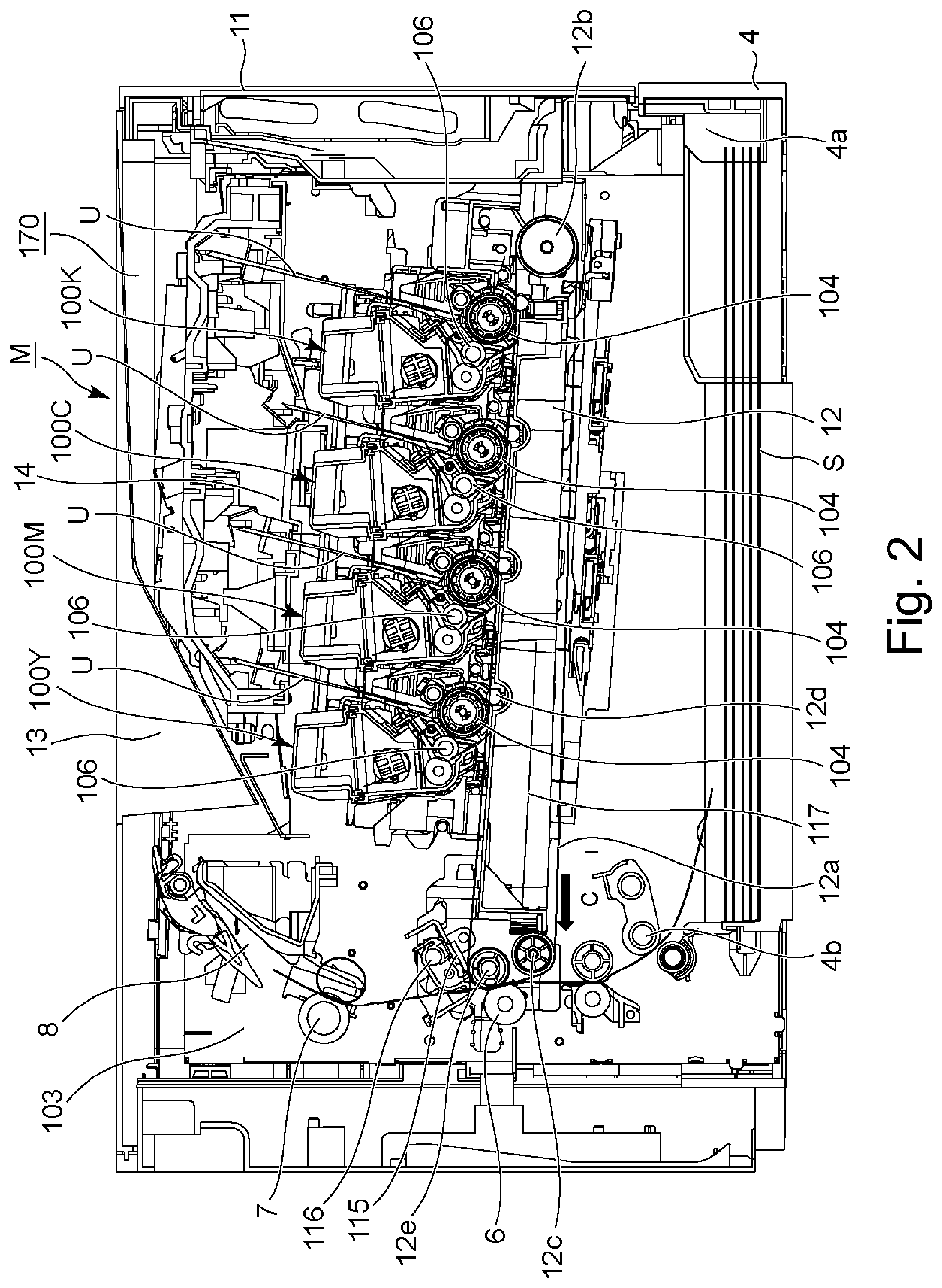 Patent US12321128 Figure 2 – Electrophotographic image forming apparatus and cartridge