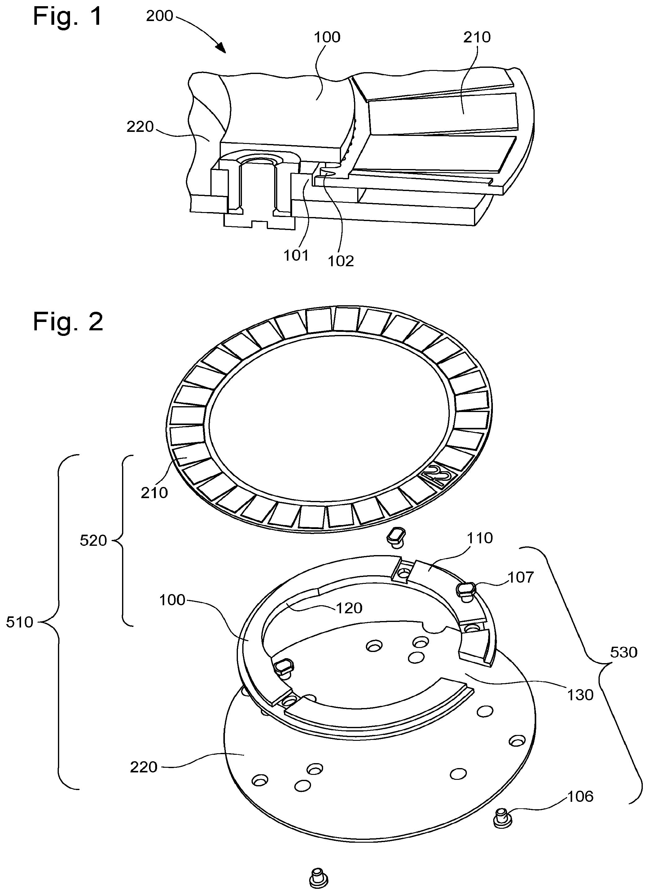Patent US12321135 Figure 1 – Device for fastening a disc