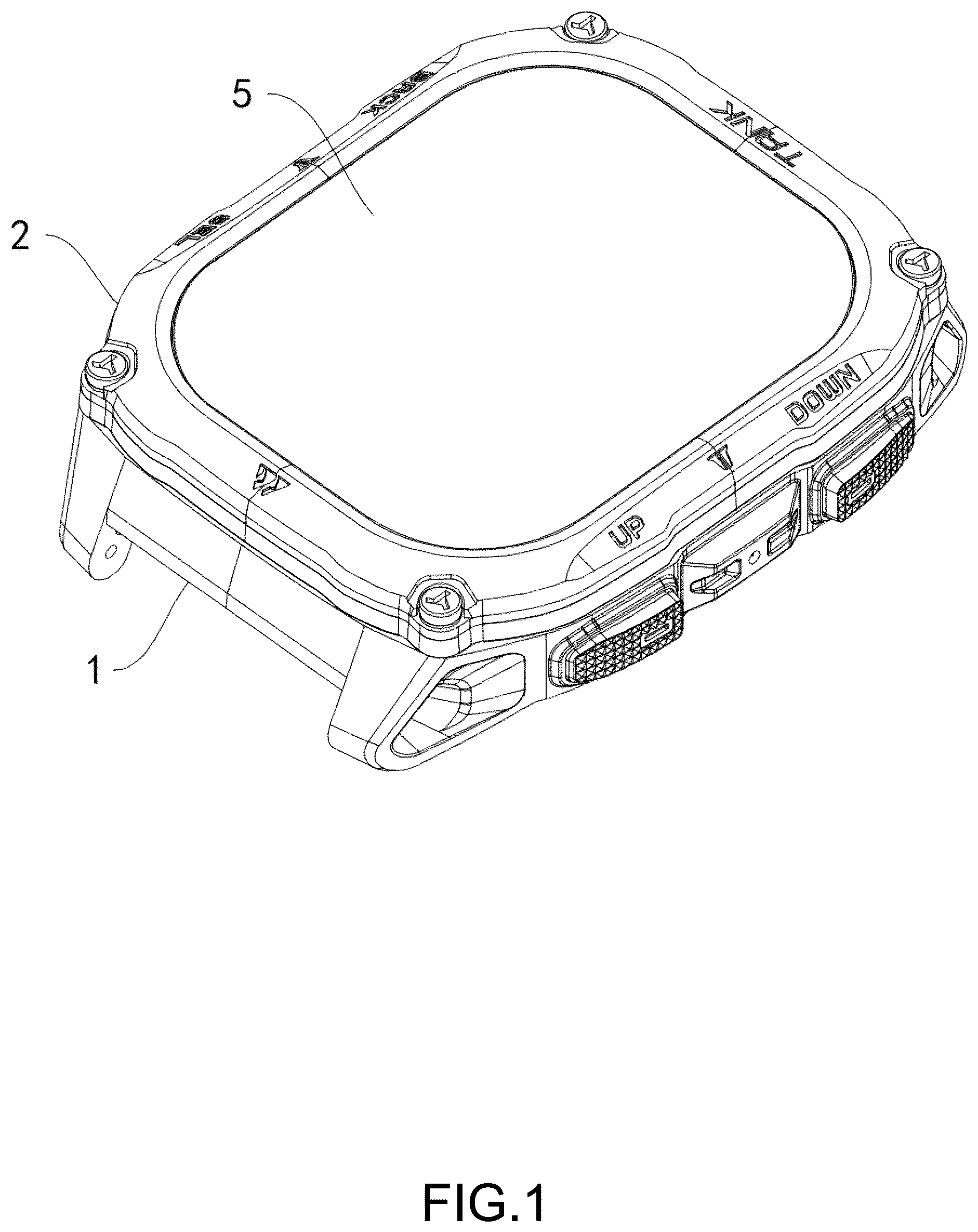 Patent US12321136 — Waterproof structure for watch — Figure 1