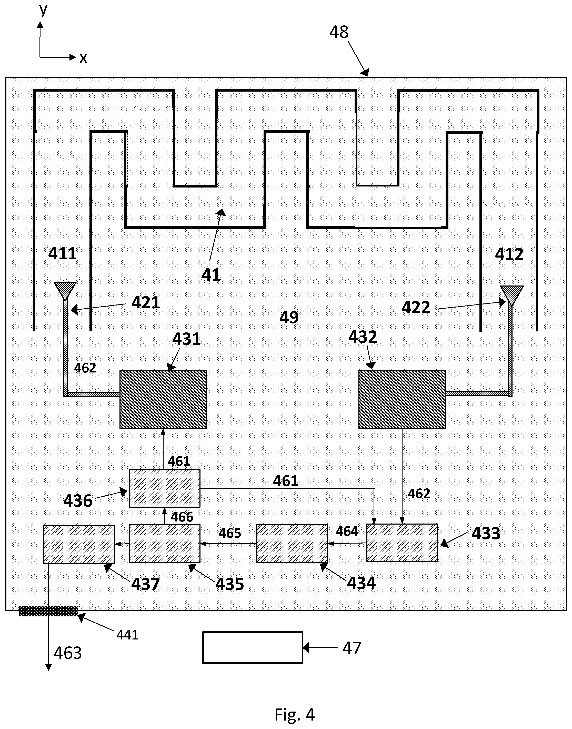 Patent US12321138 Figure 4 – High-frequency reference device