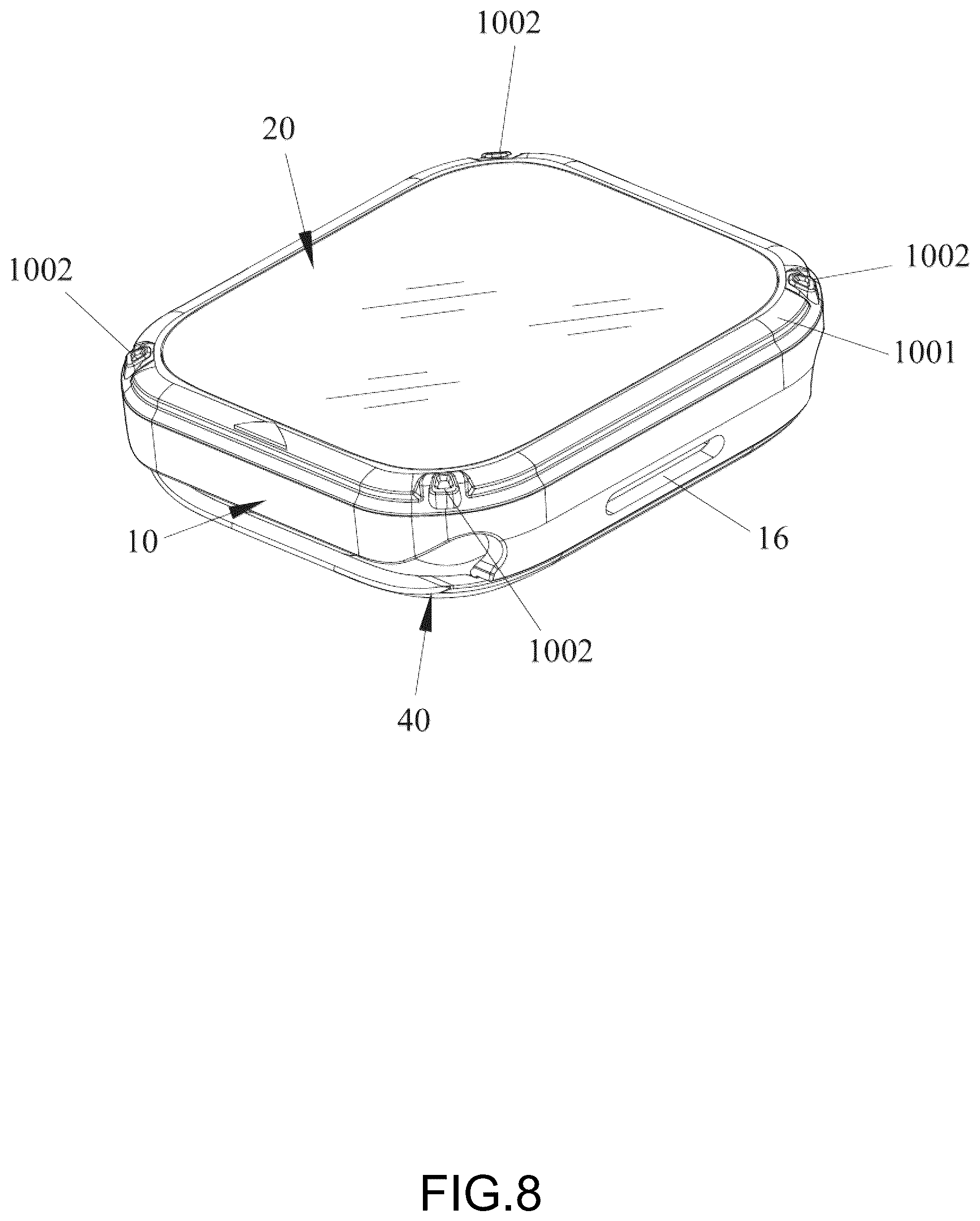 Patent US12321139 Figure 8 – Waterproof protective case for smart watches