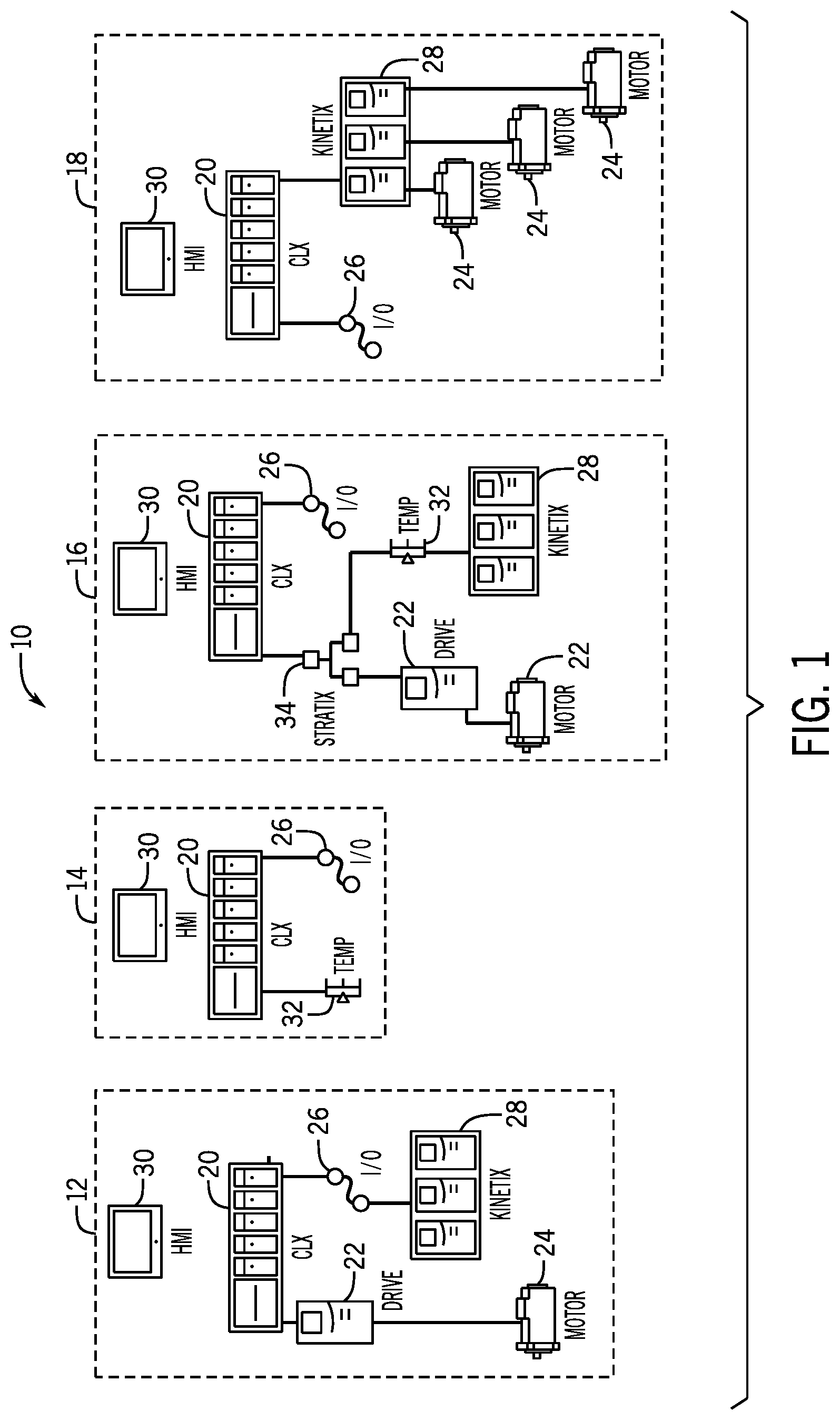 Patent US12321155 Figure 1 – System and method for industrial automation troubleshooting