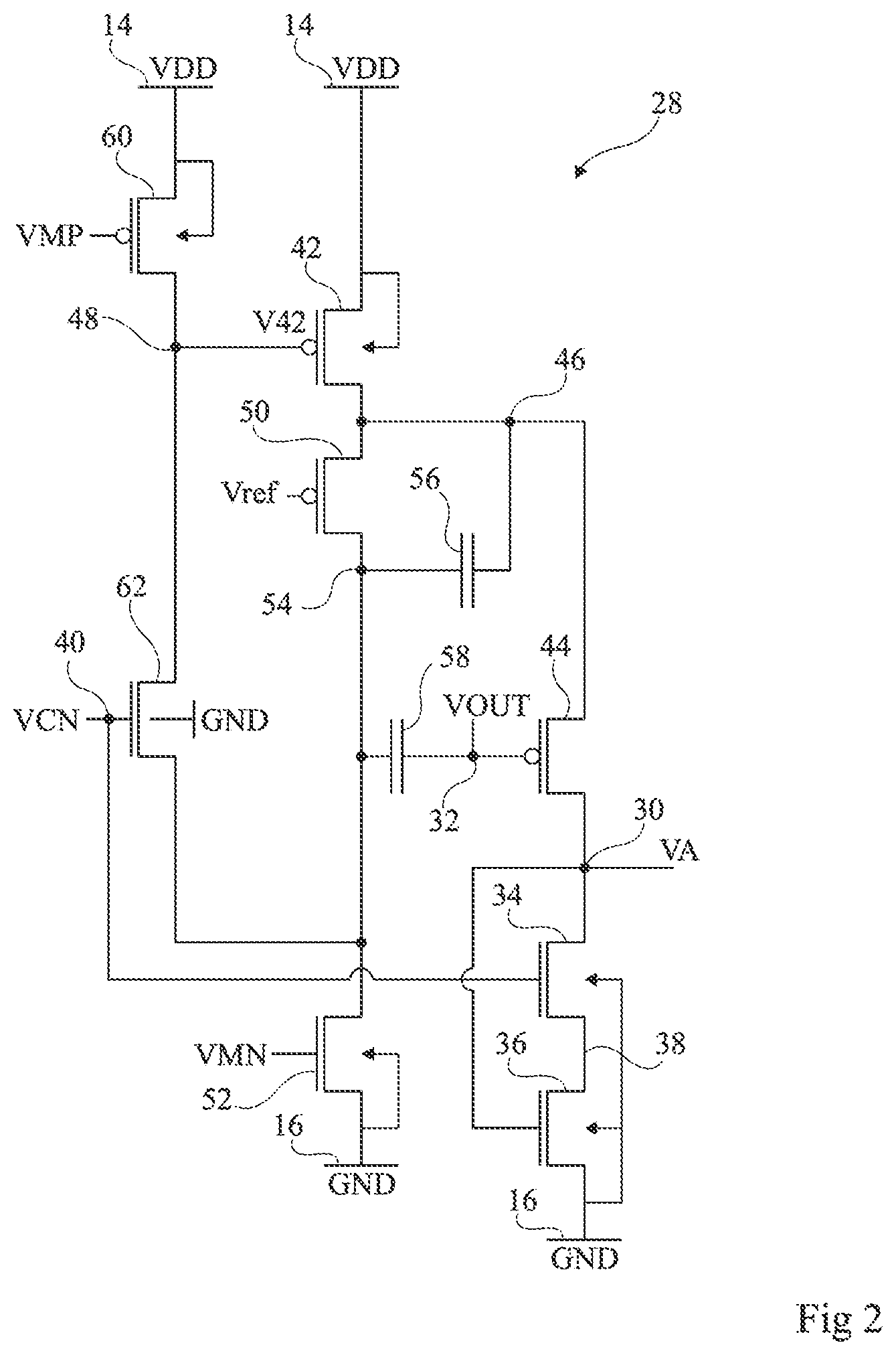 Patent US12321187 Figure 2 – Low dropout voltage regulator having a transistor assembly
