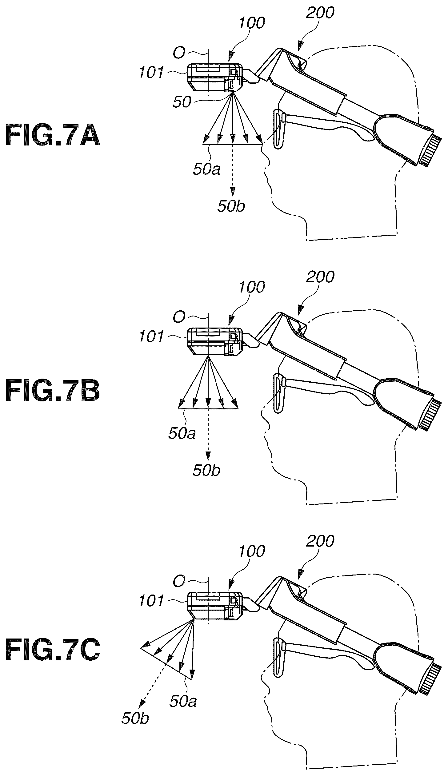 Patent US12321194 Figure 7 – Head mounted display with flip-up display device