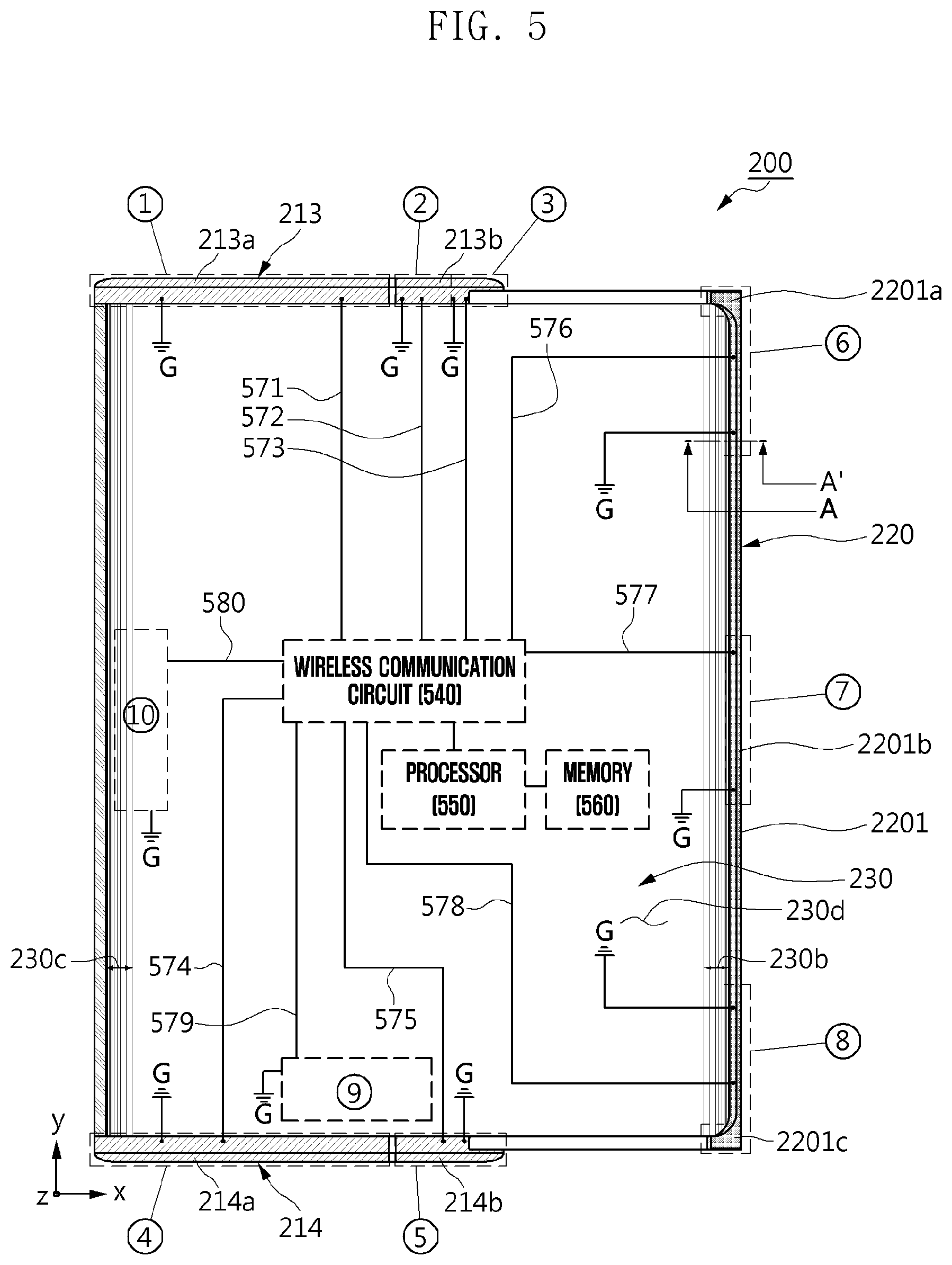 Patent US12321204 Figure 7 – Electronic device comprising flexible display and antenna