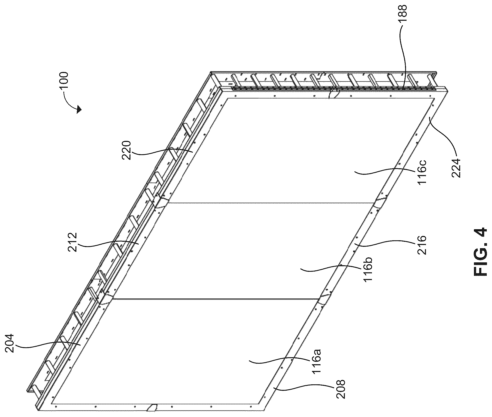 Patent US12321206 Figure 4 – Protective cover apparatus for a direct-view light emitting diode (DV LED) screen and a method of protecting and maintaining the DV LED screen