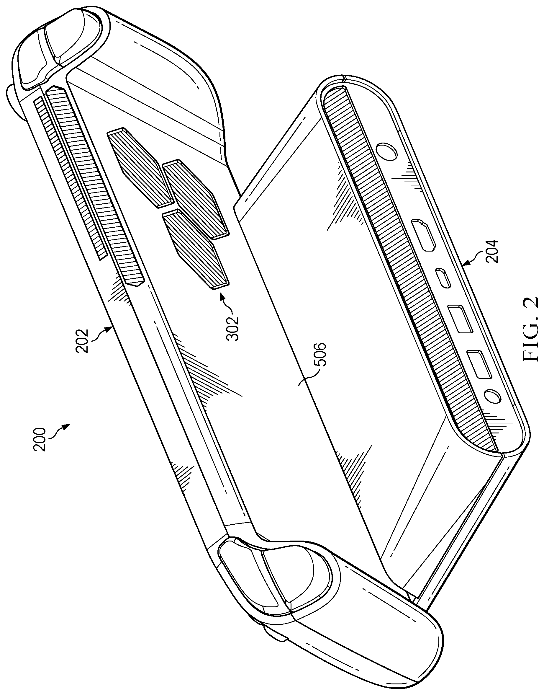 Patent US12321210 Figure 2 – System for thermal management of a handheld computing device