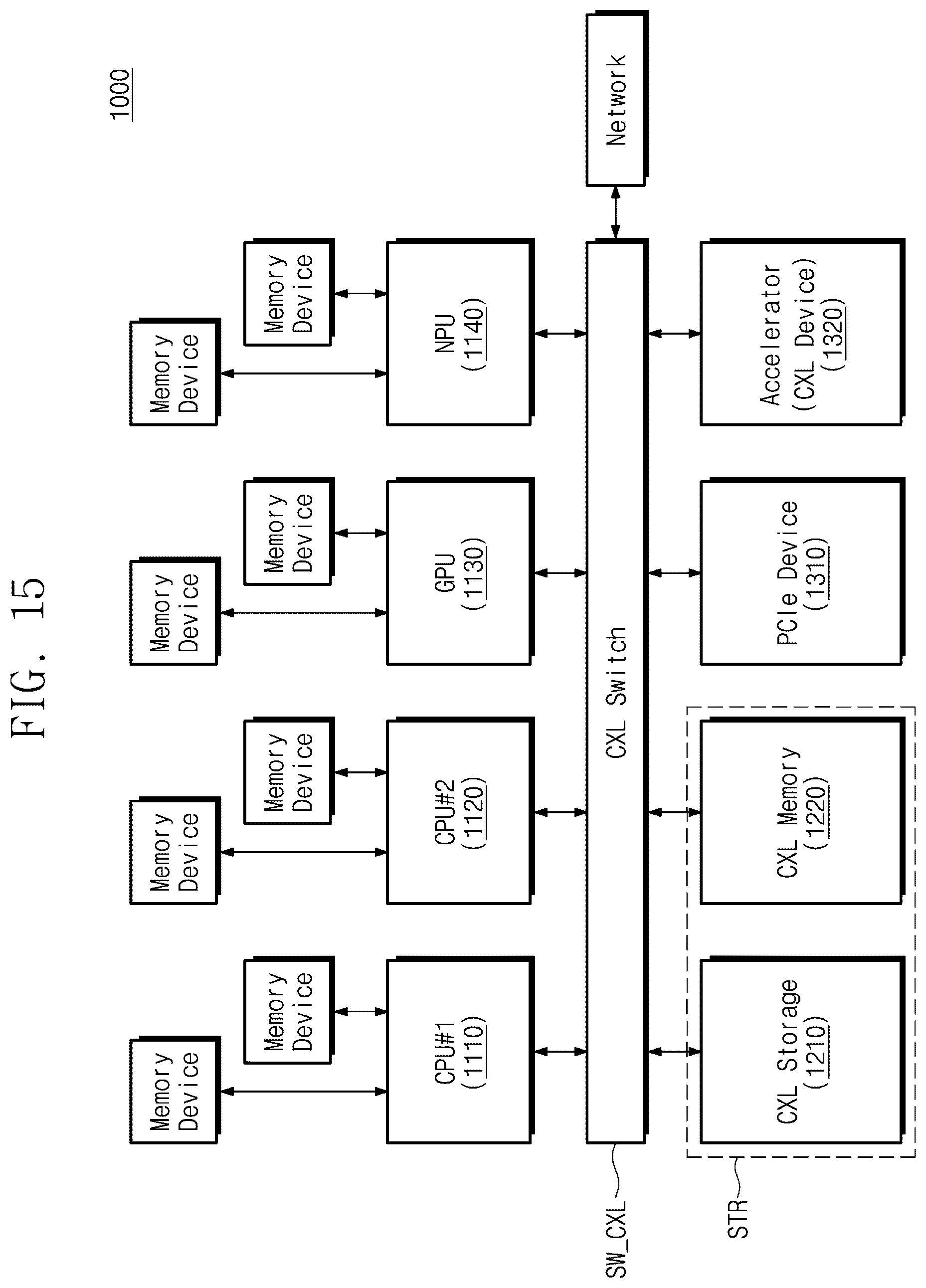 Patent US12321302 Figure 15 – Storage device, memory device, and system including storage device and memory device