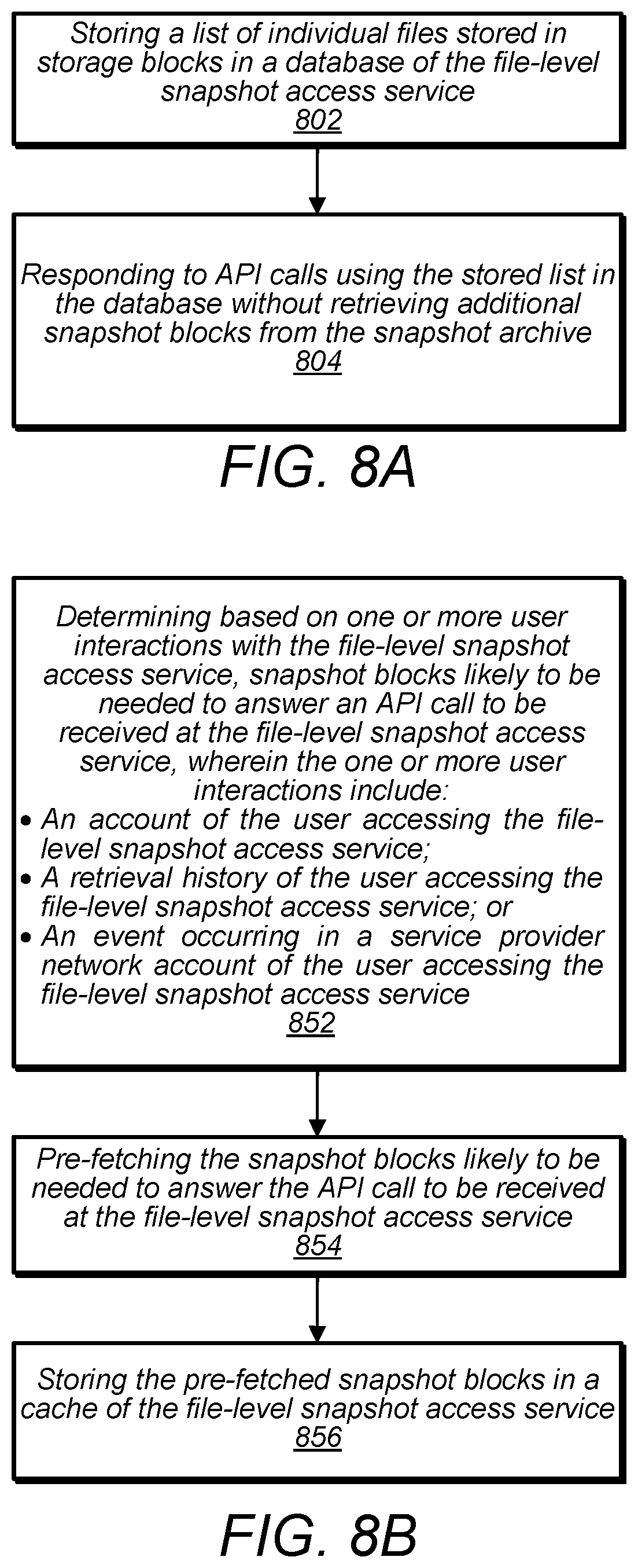 Patent US12321314 Figure 8 – File-level snapshot access service