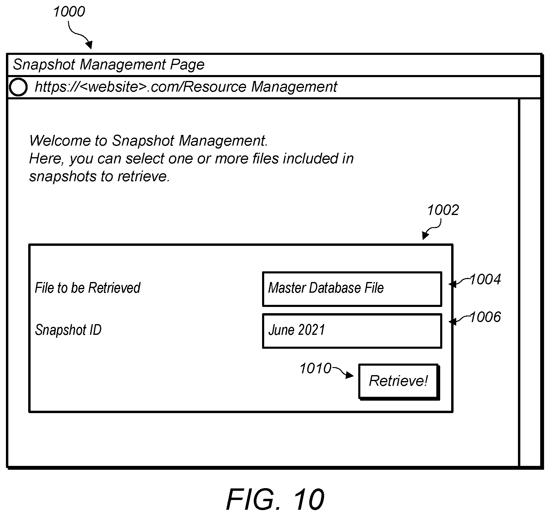 Patent US12321314 Figure 10 – File-level snapshot access service