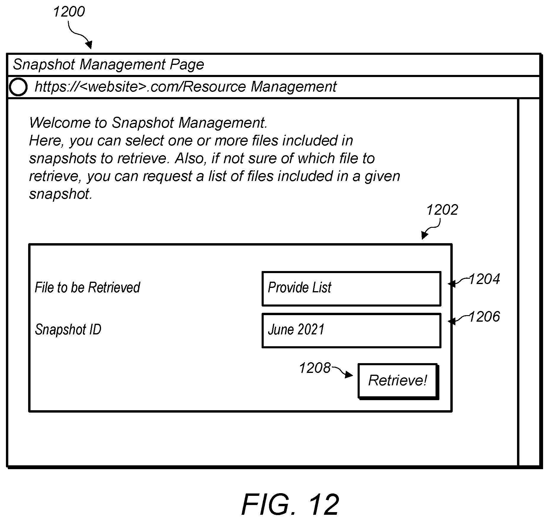 Patent US12321314 Figure 13 – File-level snapshot access service