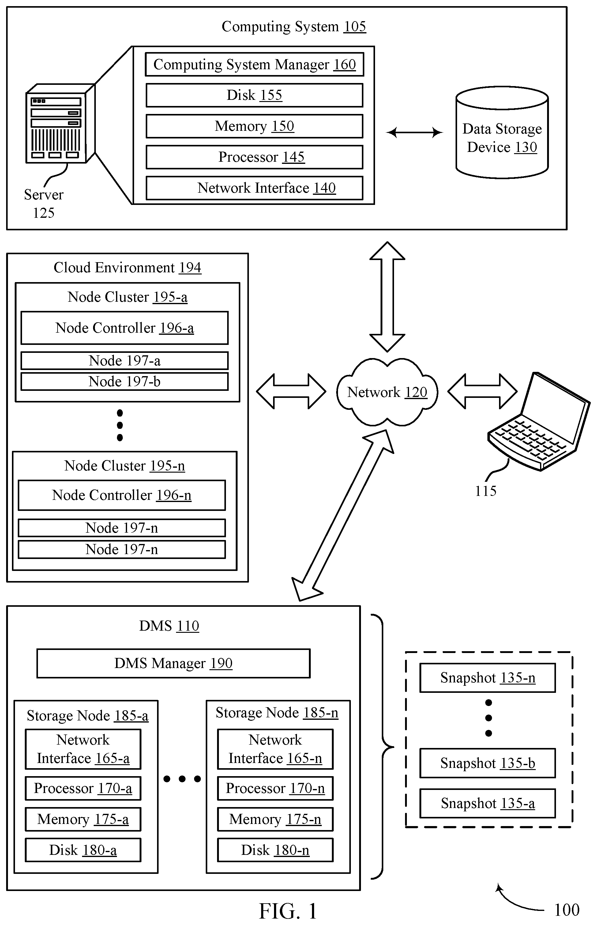 Patent US12321328 Figure 1 – Autonomous table partition management