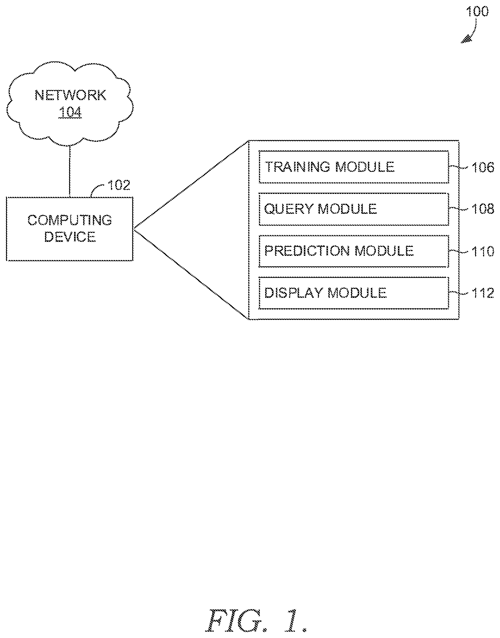 Patent US12321357 — System and method for improved state identification and prediction in computerized queries — Figure 1