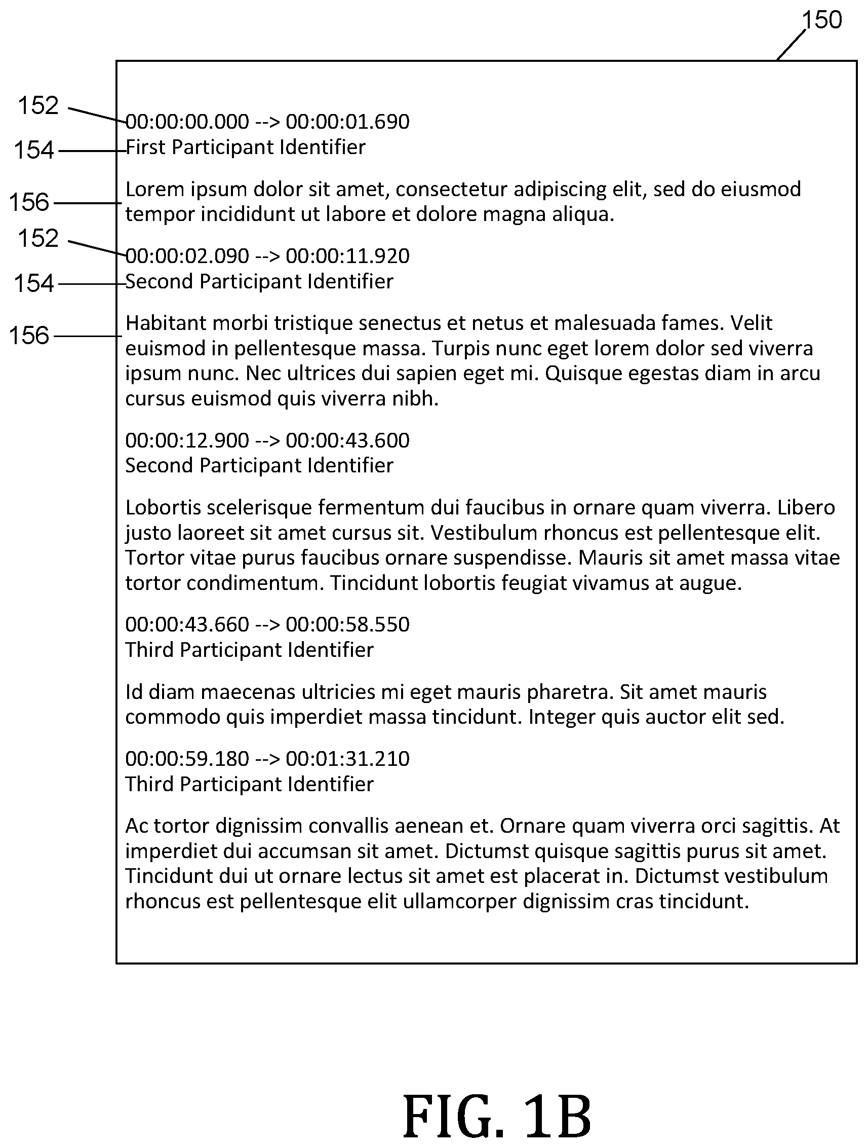 Patent US12321383 Figure 2 – Suggested queries for transcript search