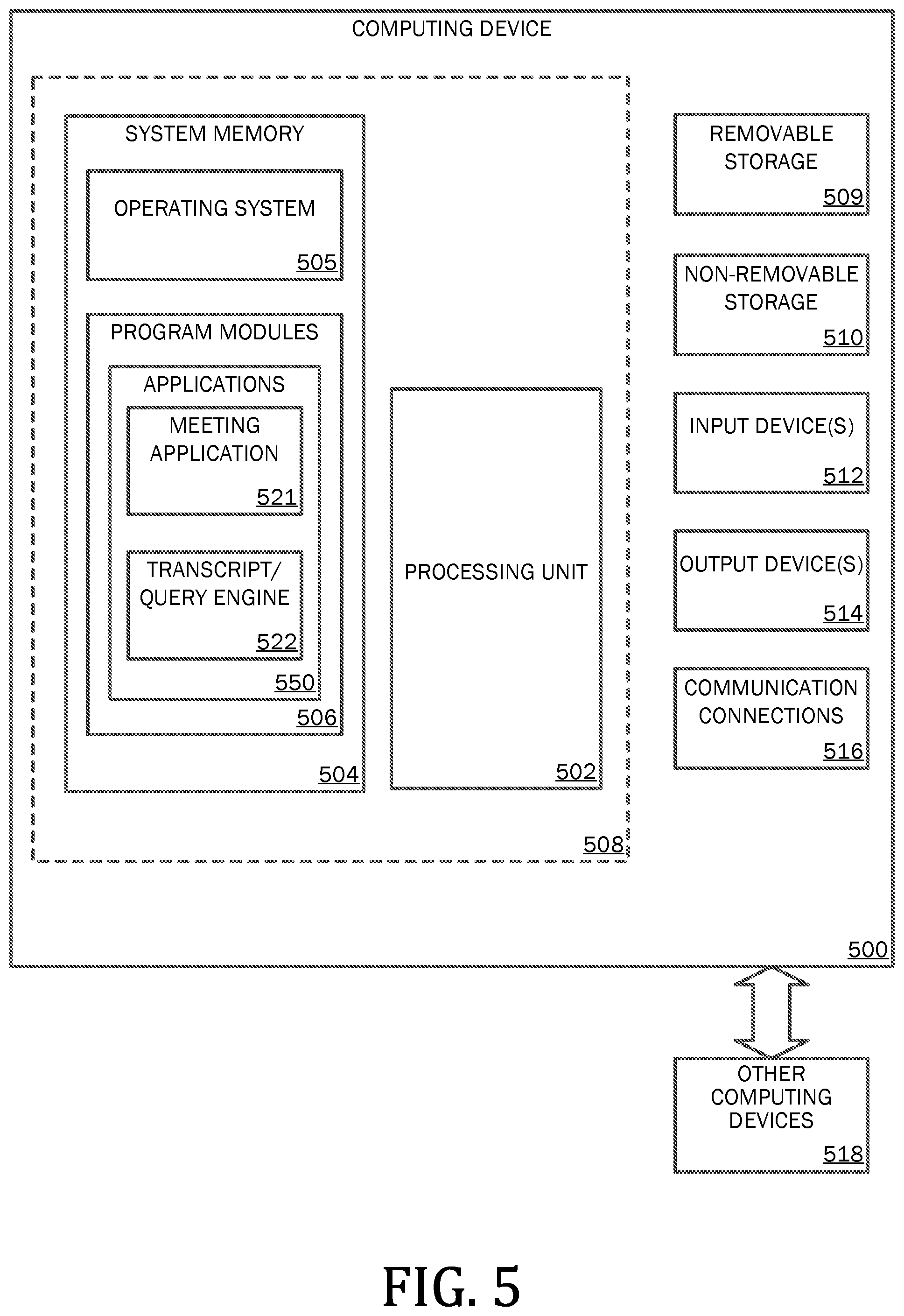 Patent US12321383 Figure 7 – Suggested queries for transcript search