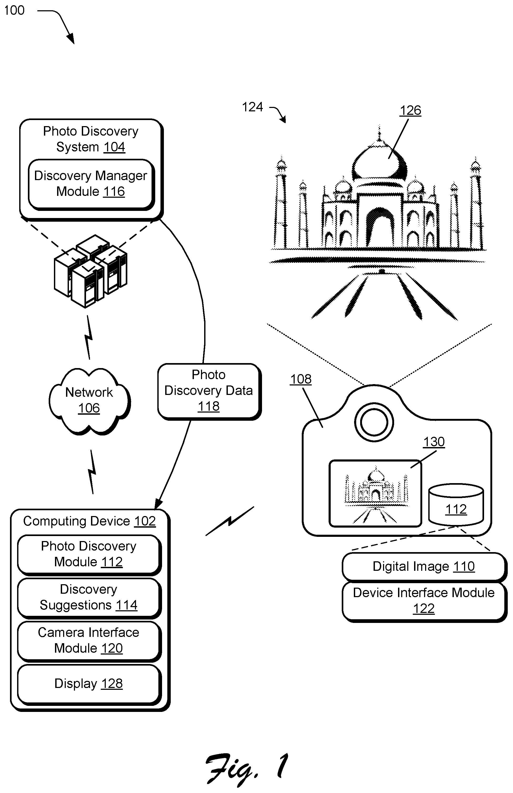 Patent US12321406 Figure 1 – Generating location based photo discovery suggestions