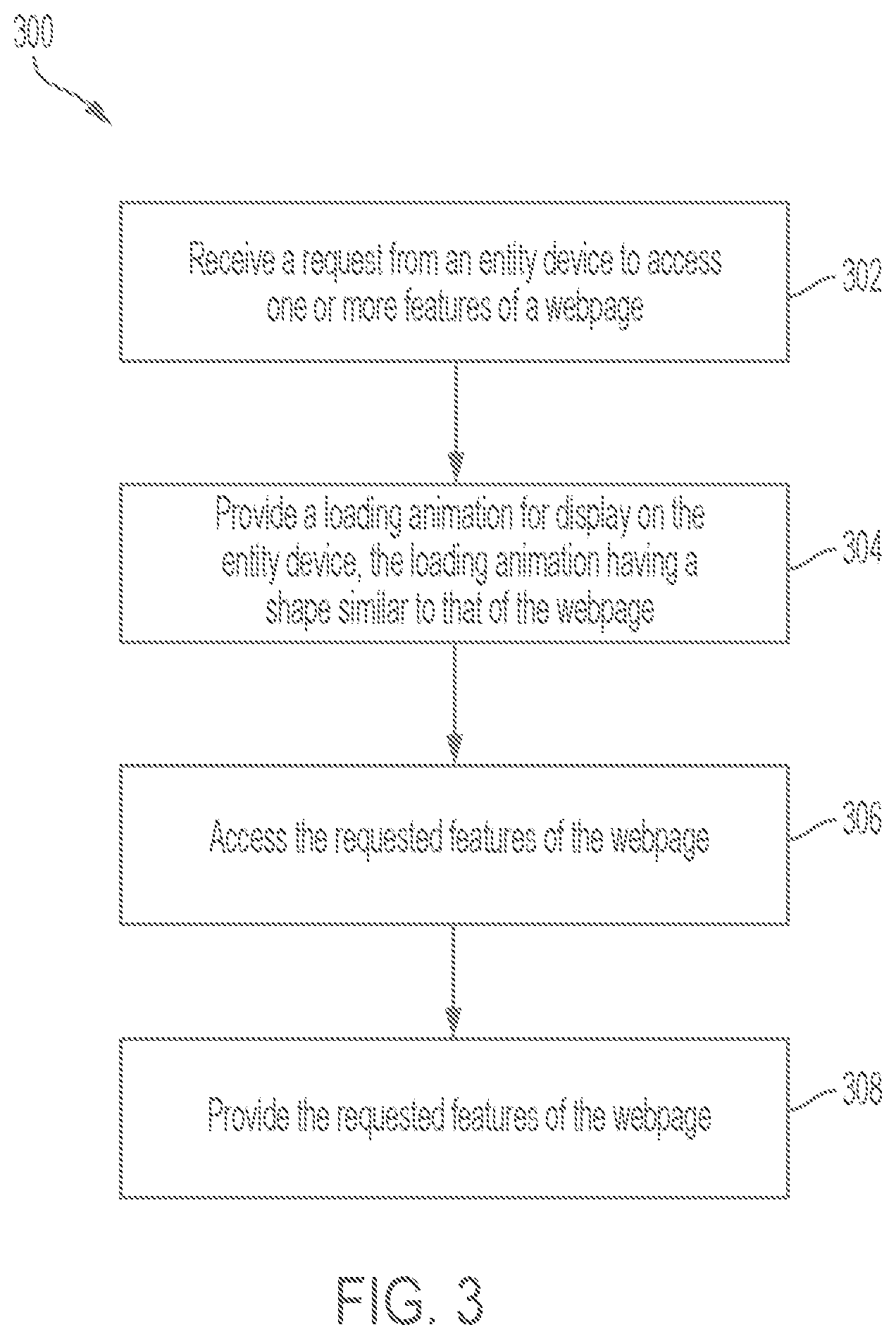 Patent US12321411 Figure 3 – Loading animation with shape that grows from within from central point