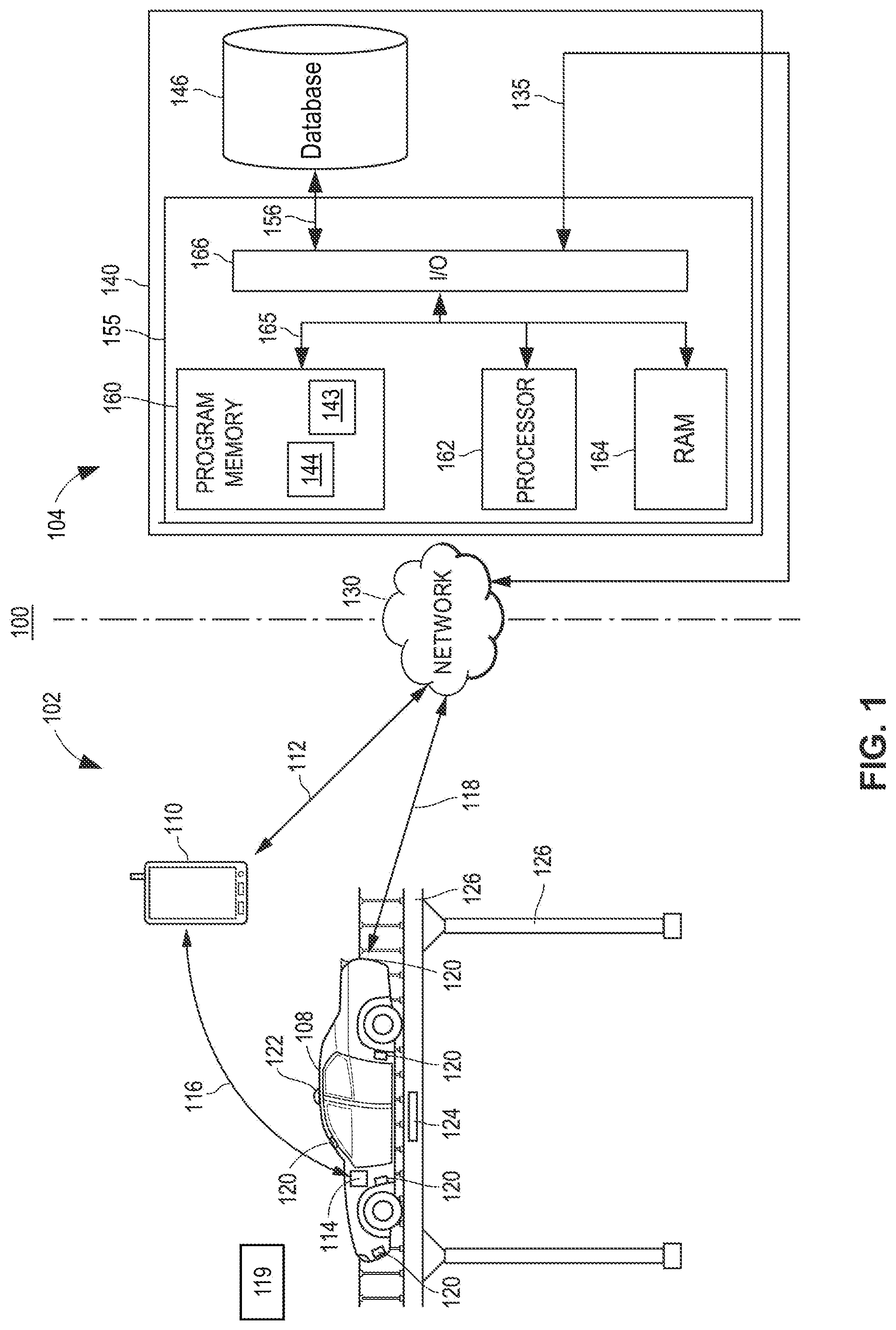 Patent US12321421 Figure 1 – Providing a GUI to enable analysis of time-synchronized data sets pertaining to a road segment