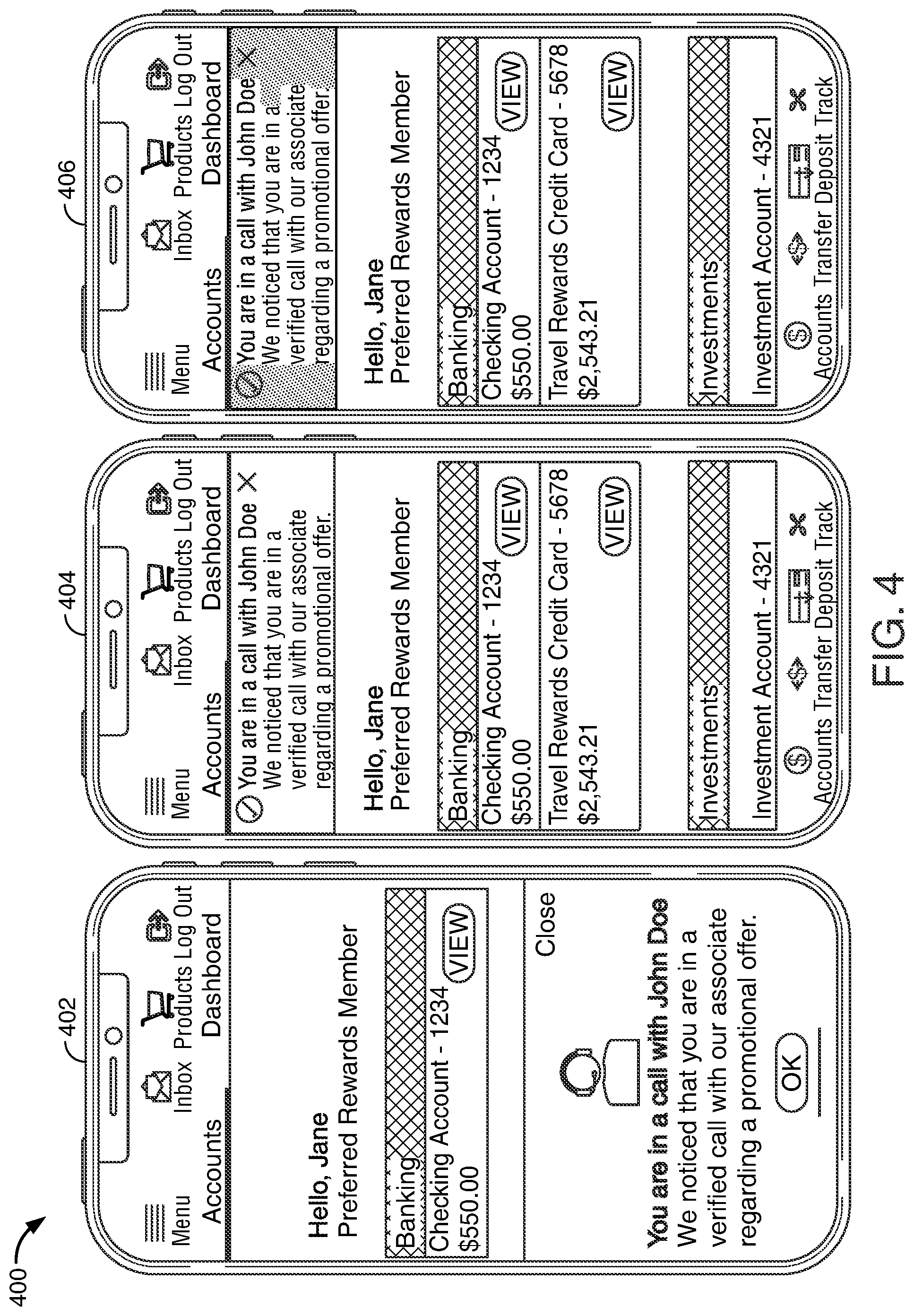 Patent US12321439 Figure 4 – Real-time cross-channel reverse authentication