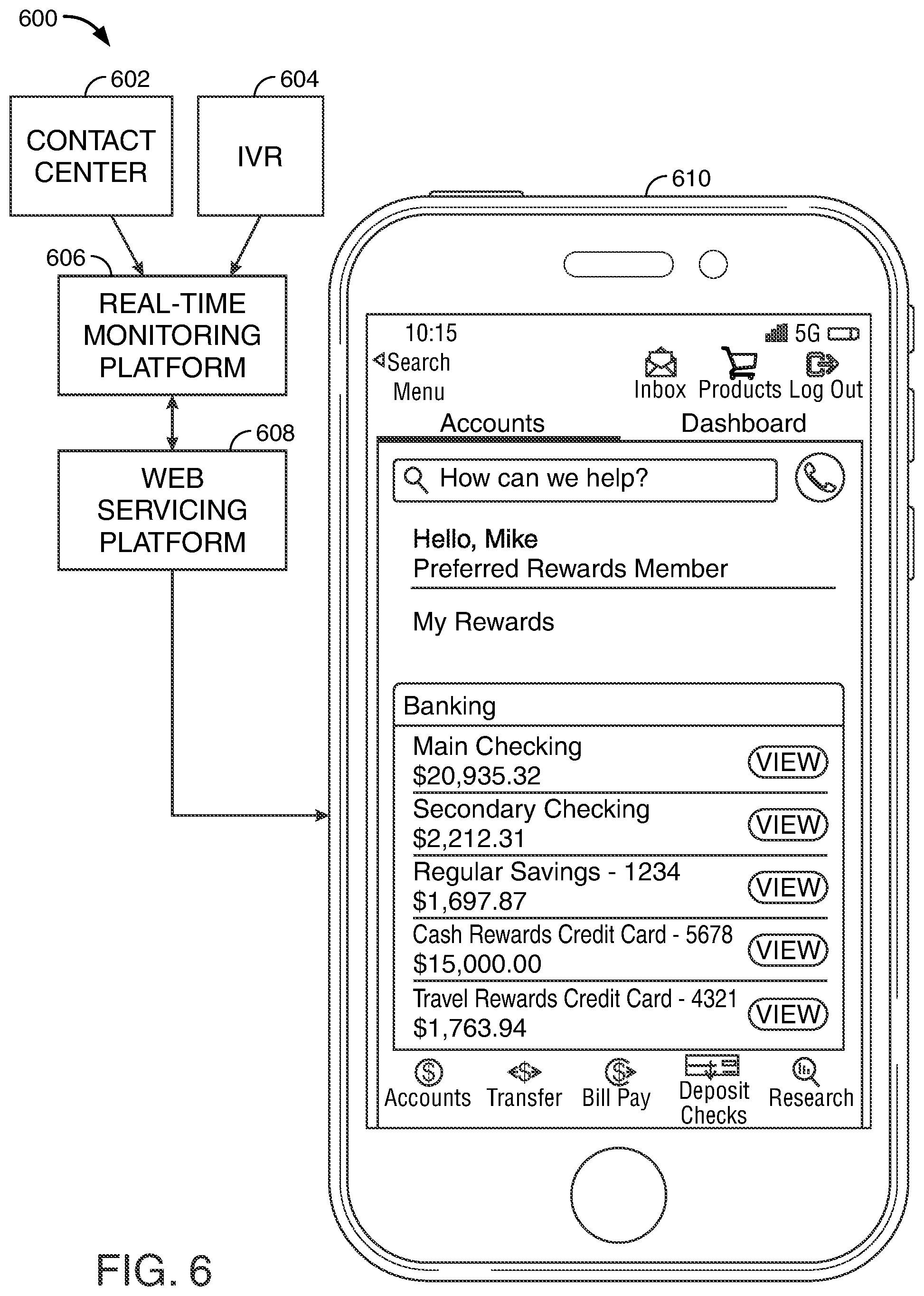 Patent US12321439 Figure 6 – Real-time cross-channel reverse authentication