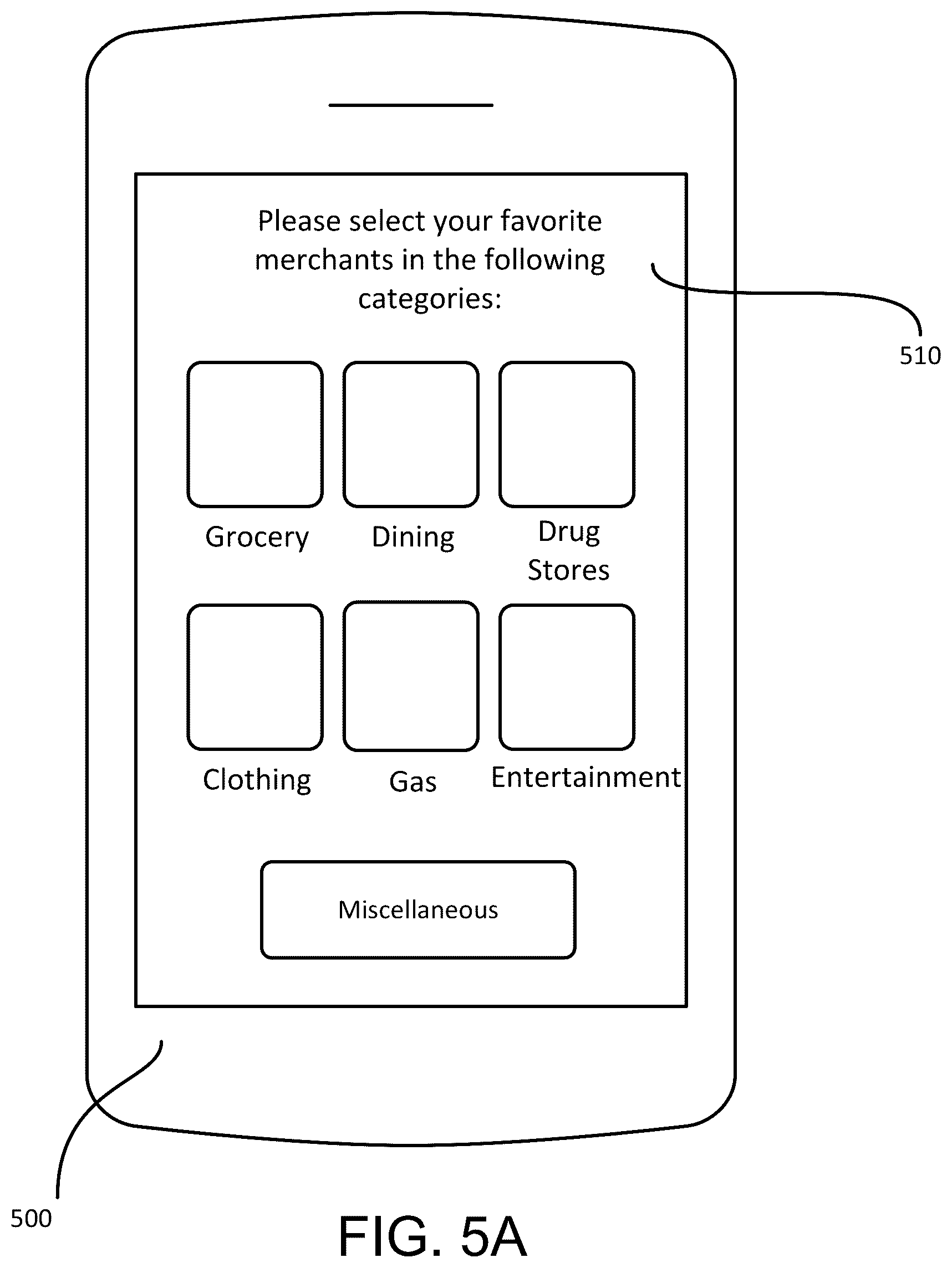 Patent US12321442 Figure 5 – Favorite merchants selection in transaction based authentication