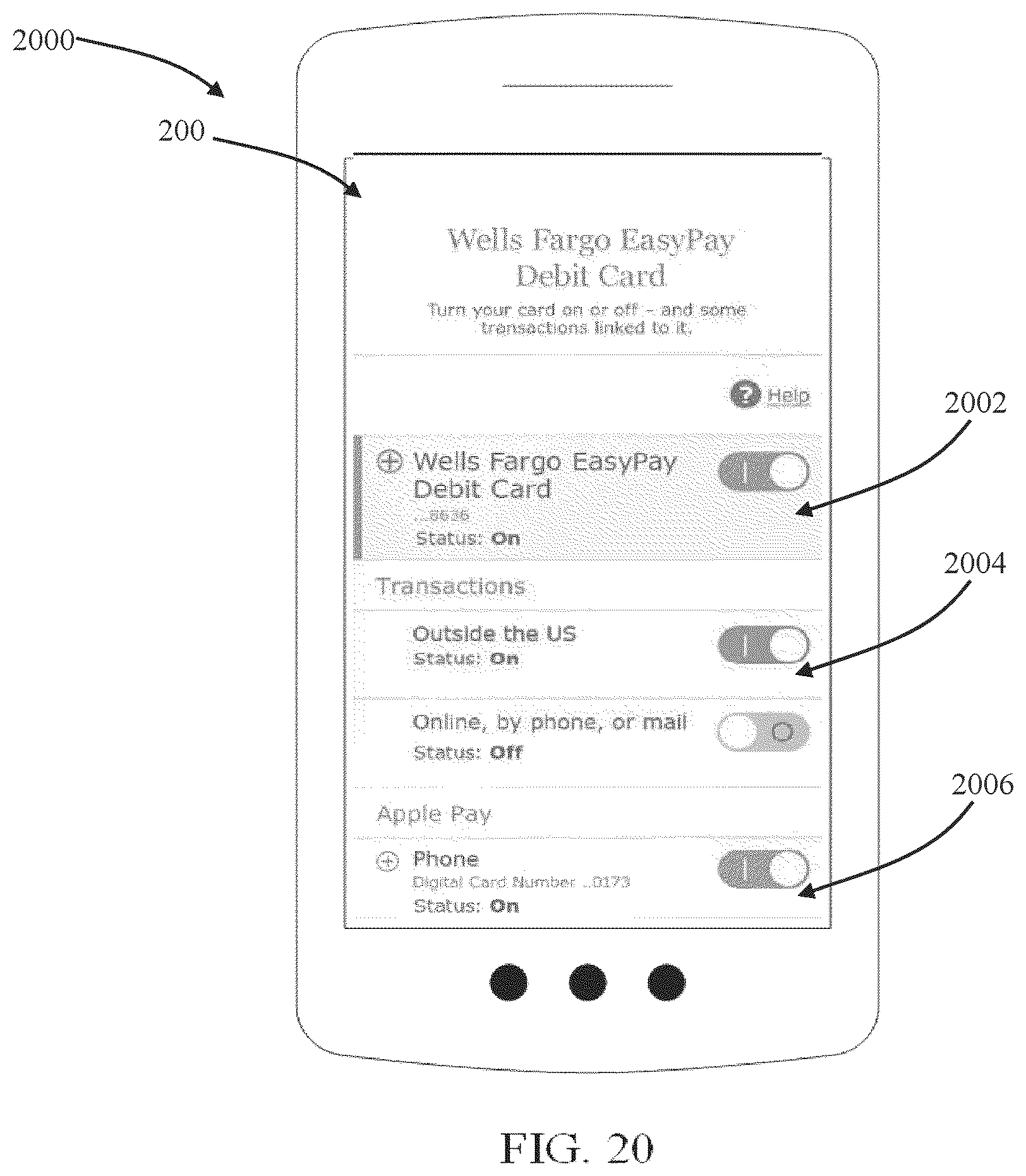 Patent US12321490 Figure 20 – Scrubbing account data accessed via links to applications or devices