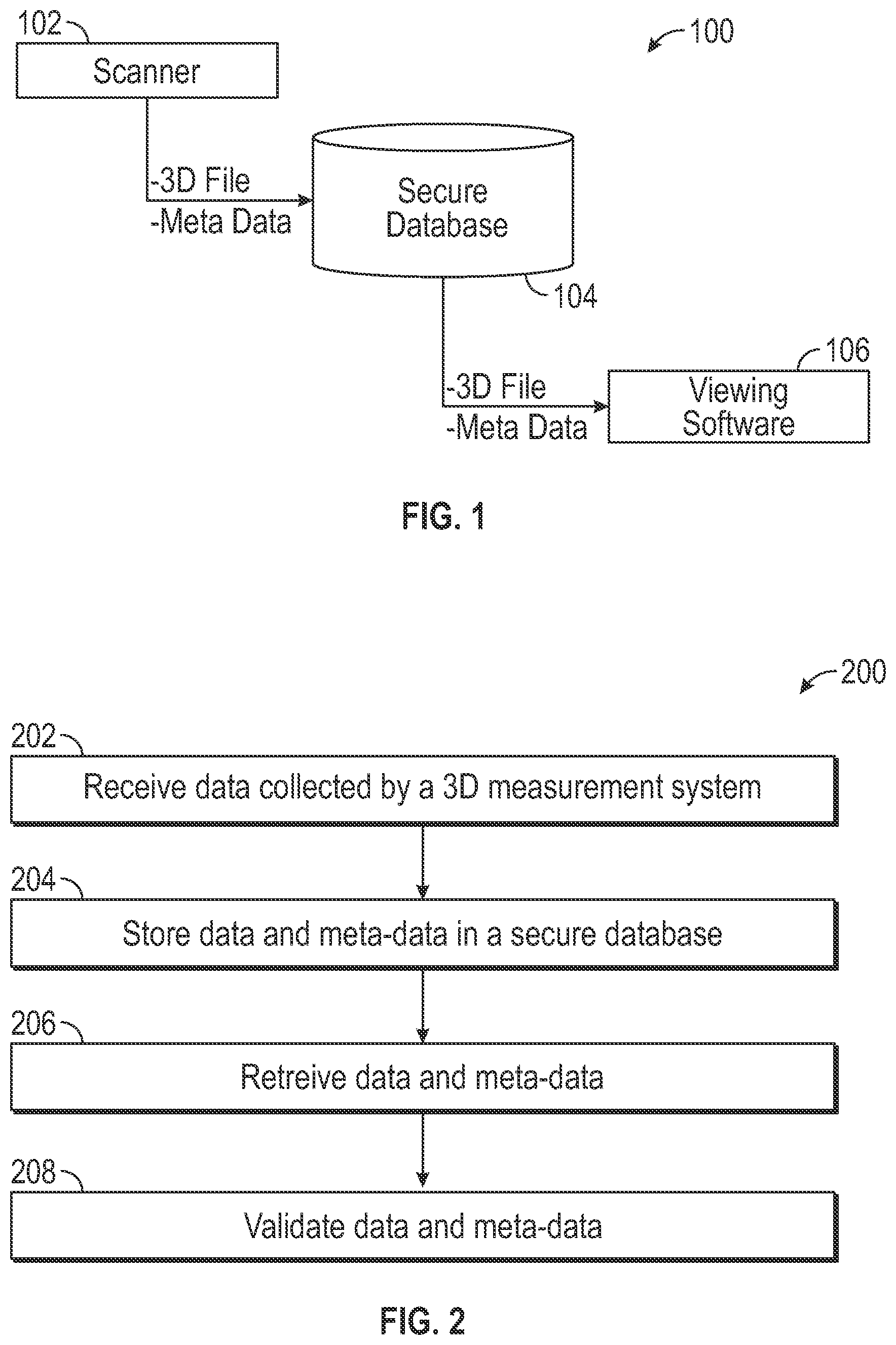 Patent US12321500 Figure 1 – Tracking data acquired by coordinate measurement devices through a workflow