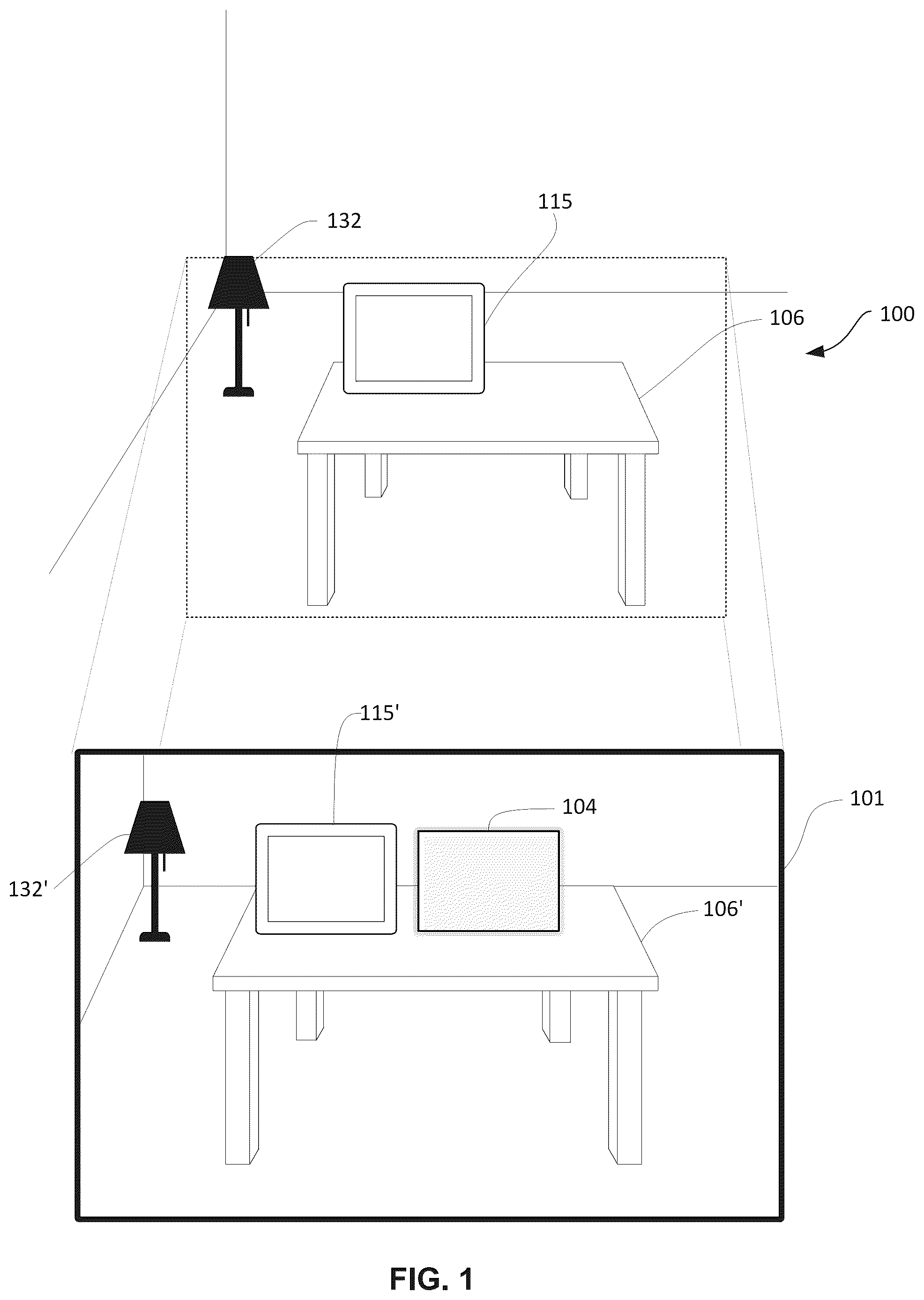 Patent US12321515 Figure 1 – System and method of representations of user interfaces of an electronic device