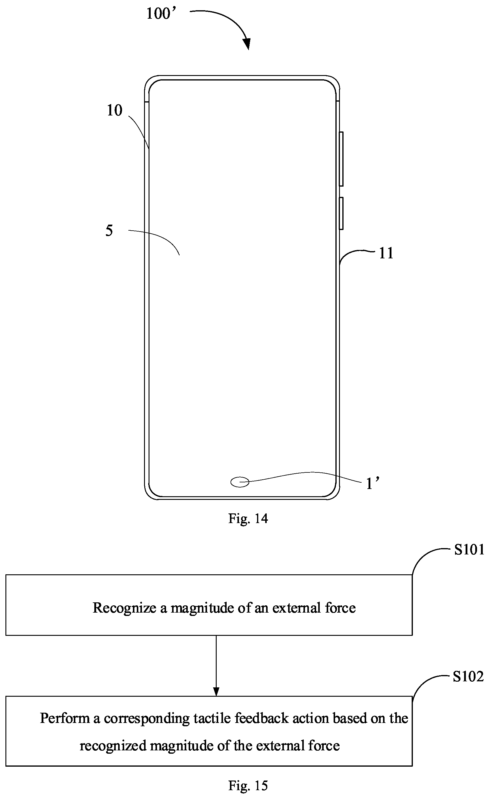 Patent US12321522 Figure 7 – Electronic device and method for external force recognition and tactile feedback for electronic device