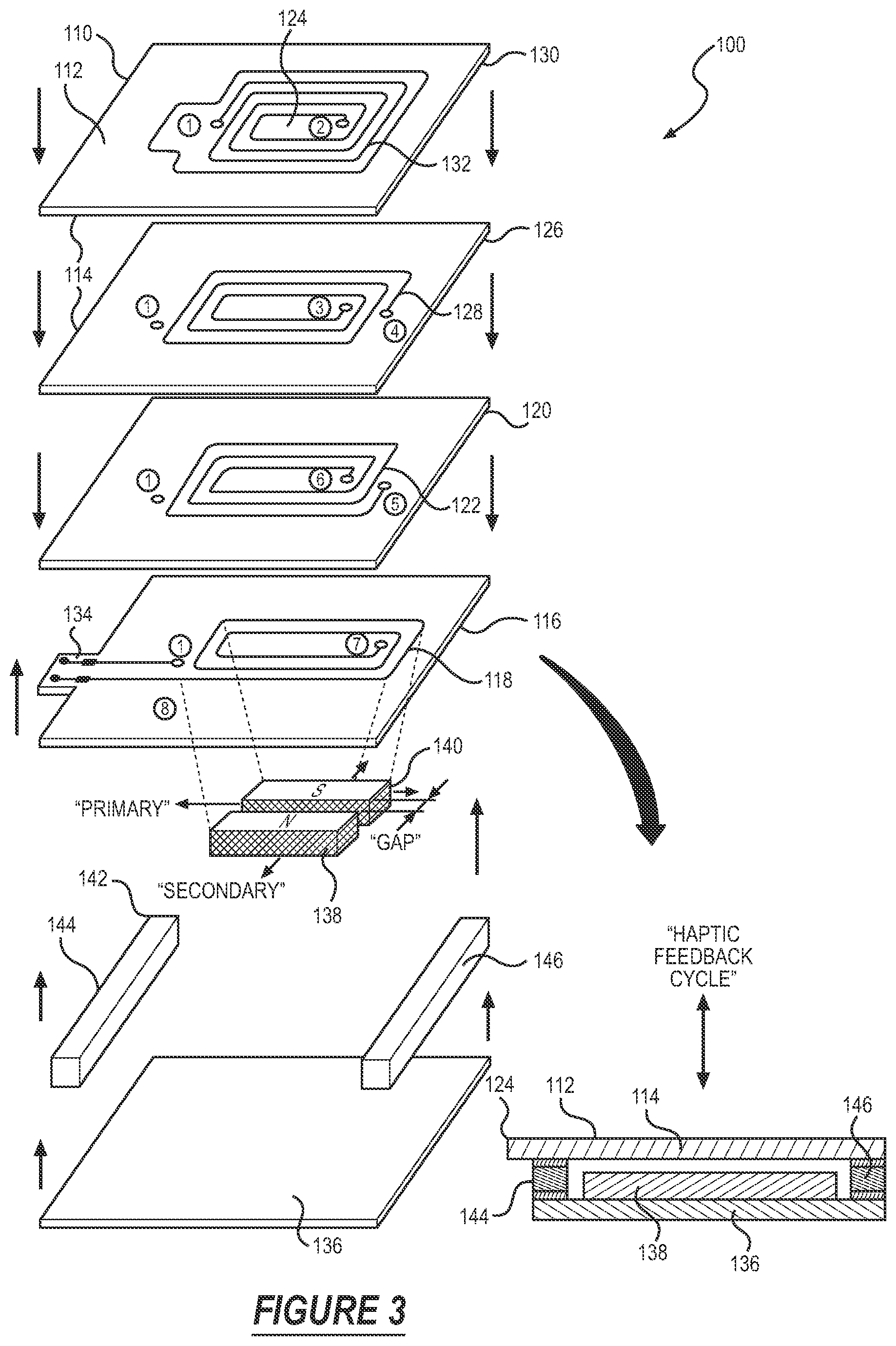 Patent US12321529 Figure 3 – Haptic actuator system including a multi-layer inductor and a magnetic element