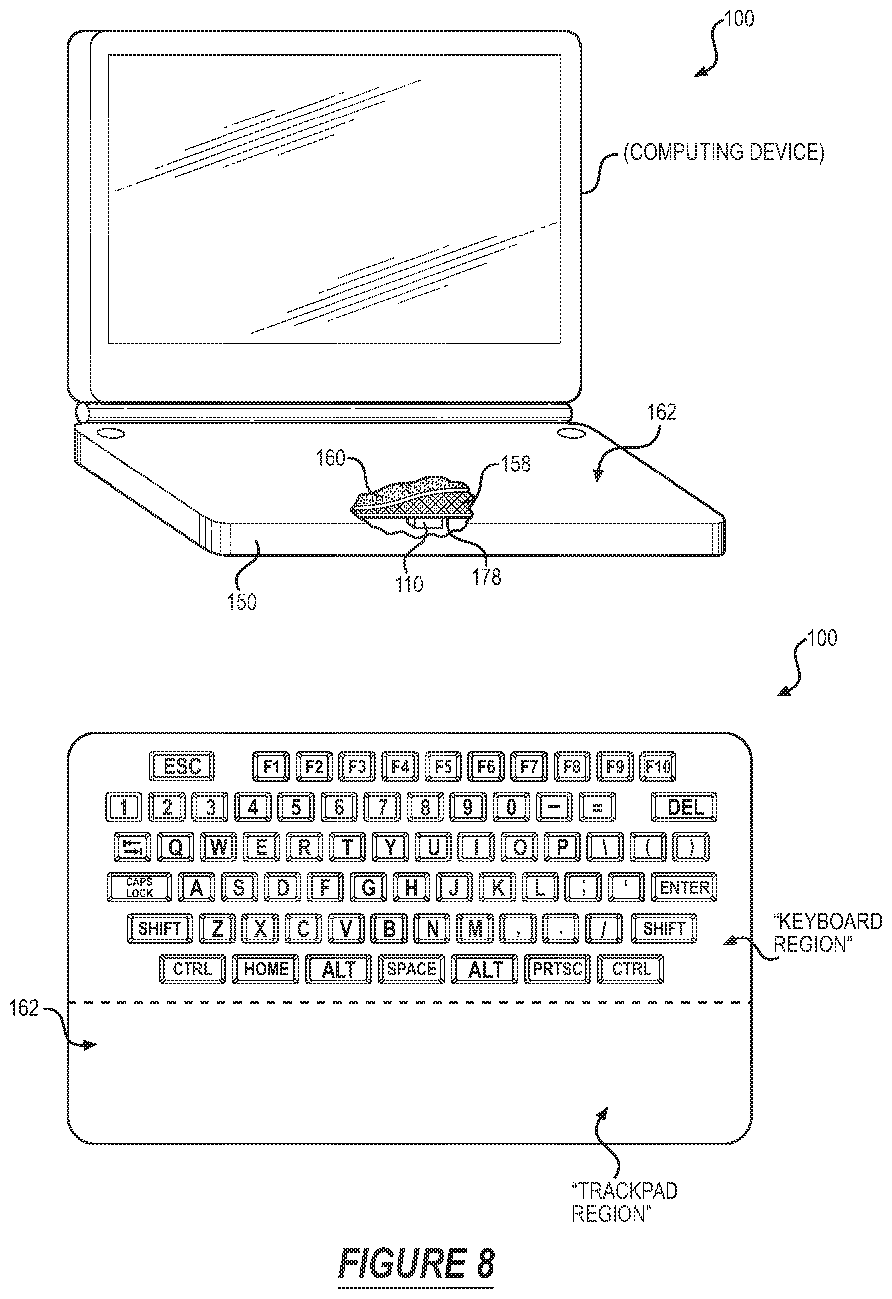 Patent US12321529 Figure 8 – Haptic actuator system including a multi-layer inductor and a magnetic element