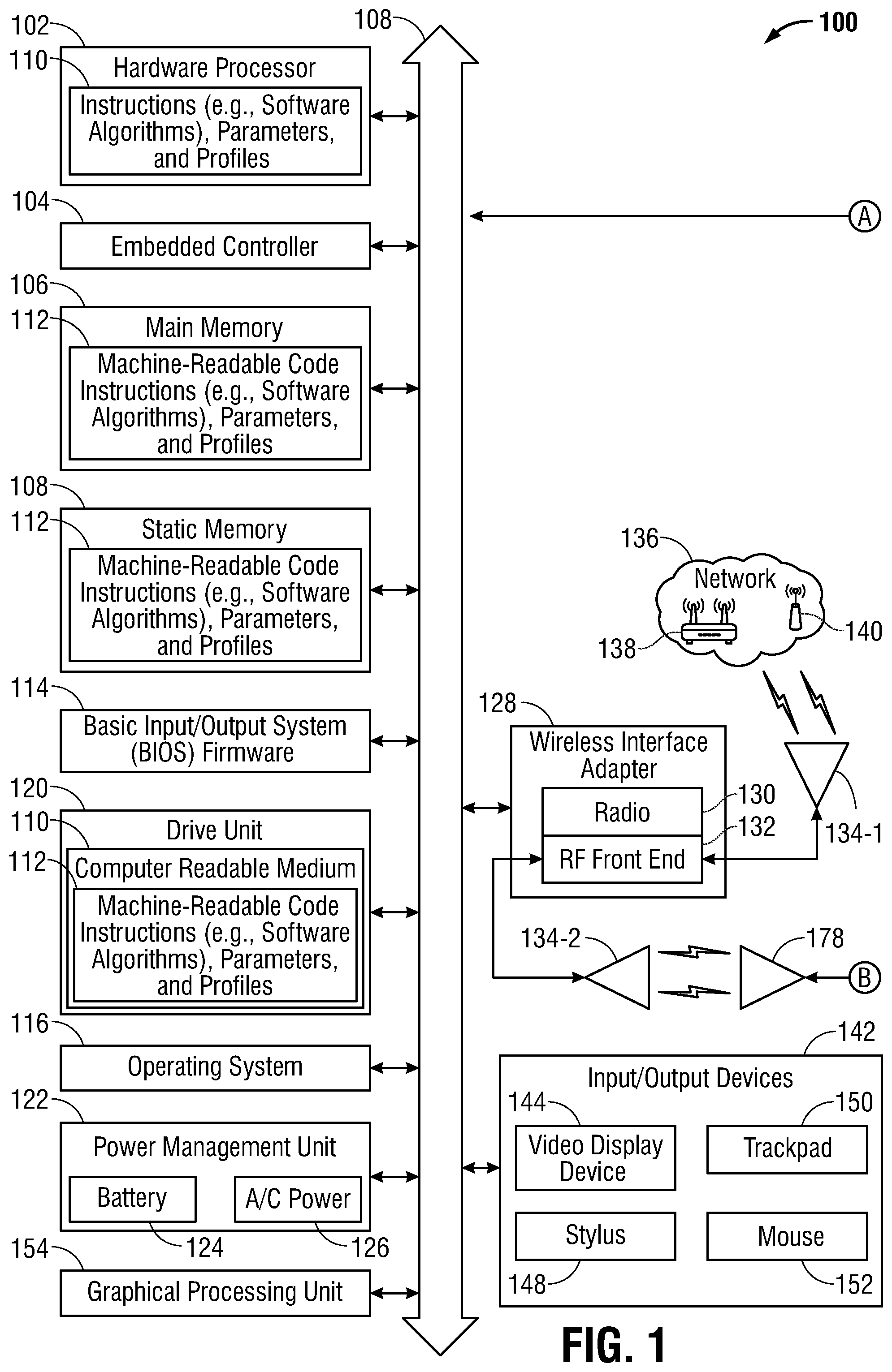 Patent US12321530 Figure 1 – System and method for a power sustainability keyboard with solenoidal energy harvester device