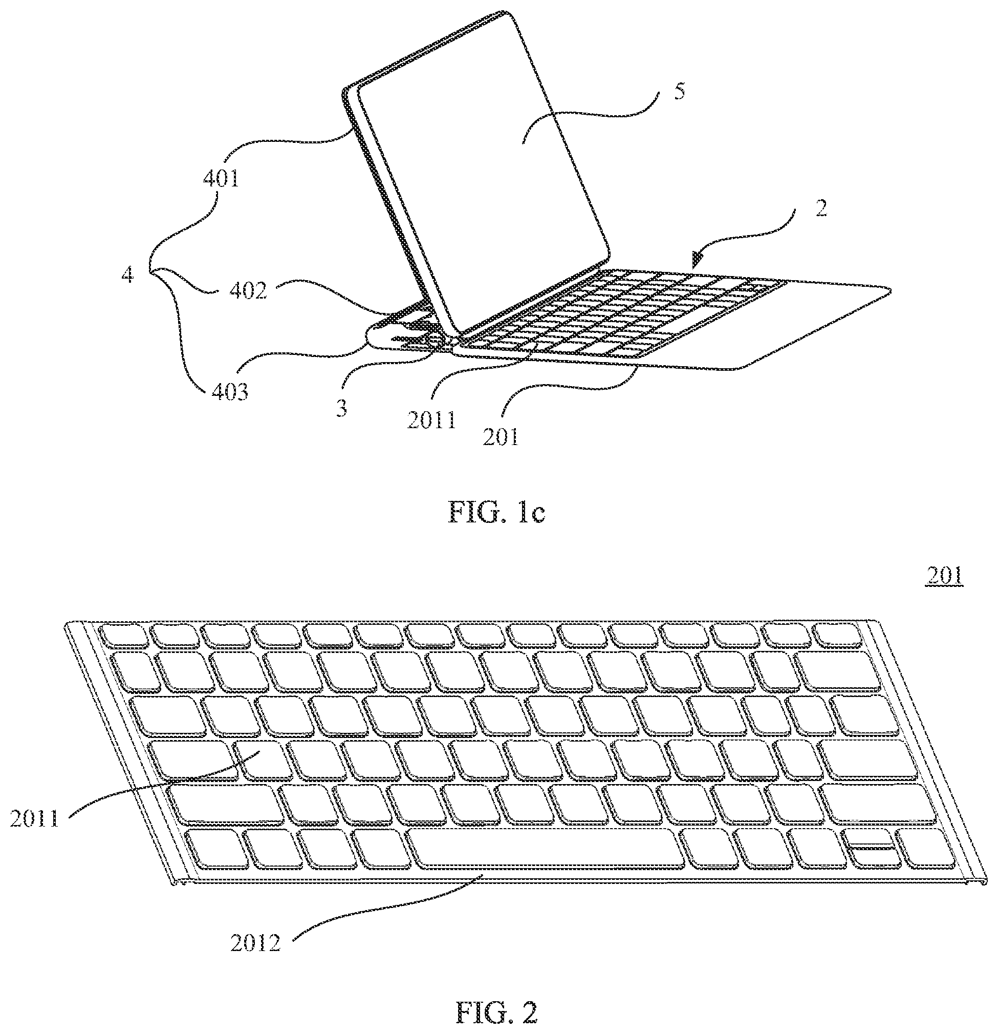 Patent US12321531 Figure 2 – Keyboard assembly and electronic device