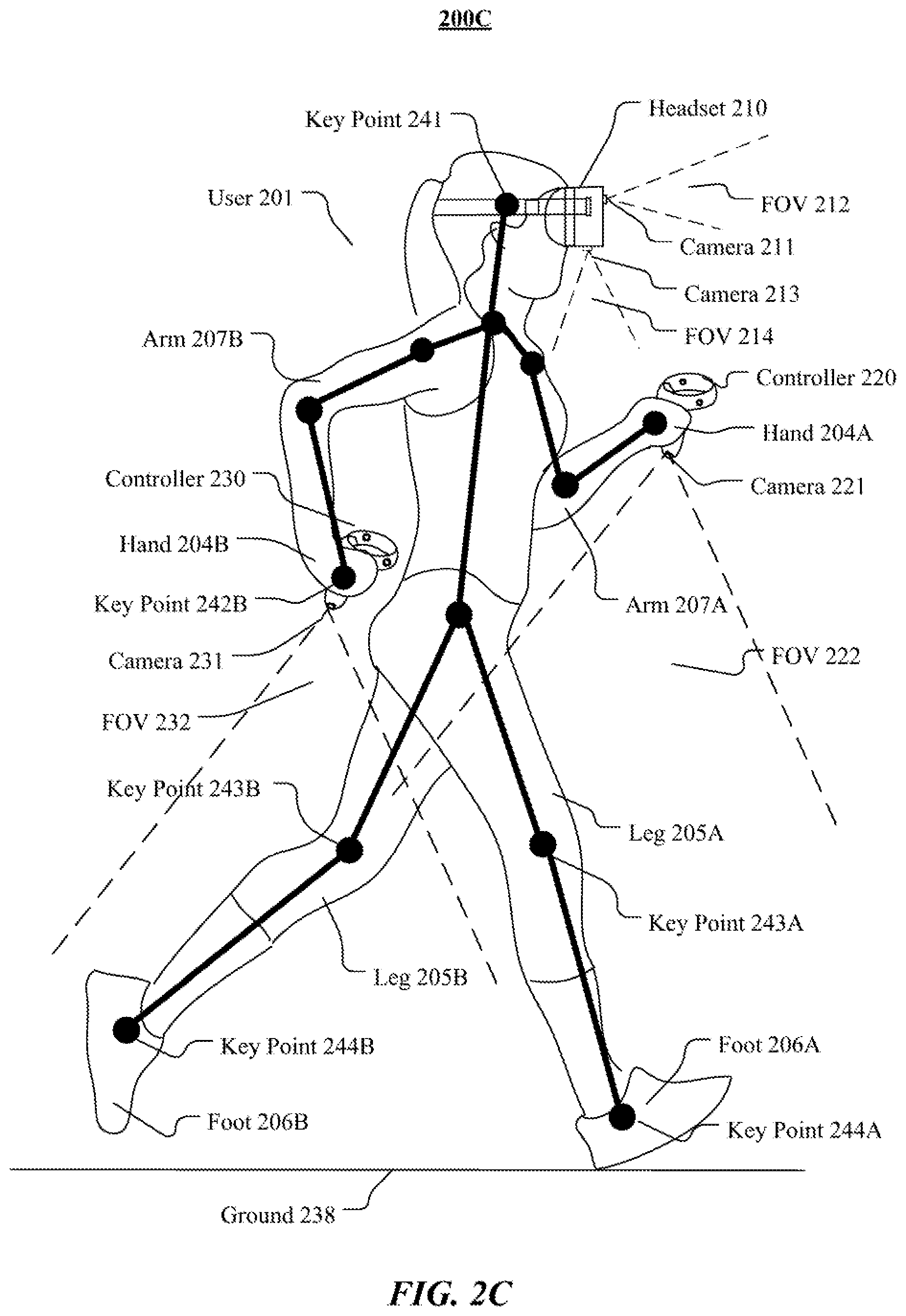 Patent US12321535 Figure 5 – Body pose estimation using self-tracked controllers
