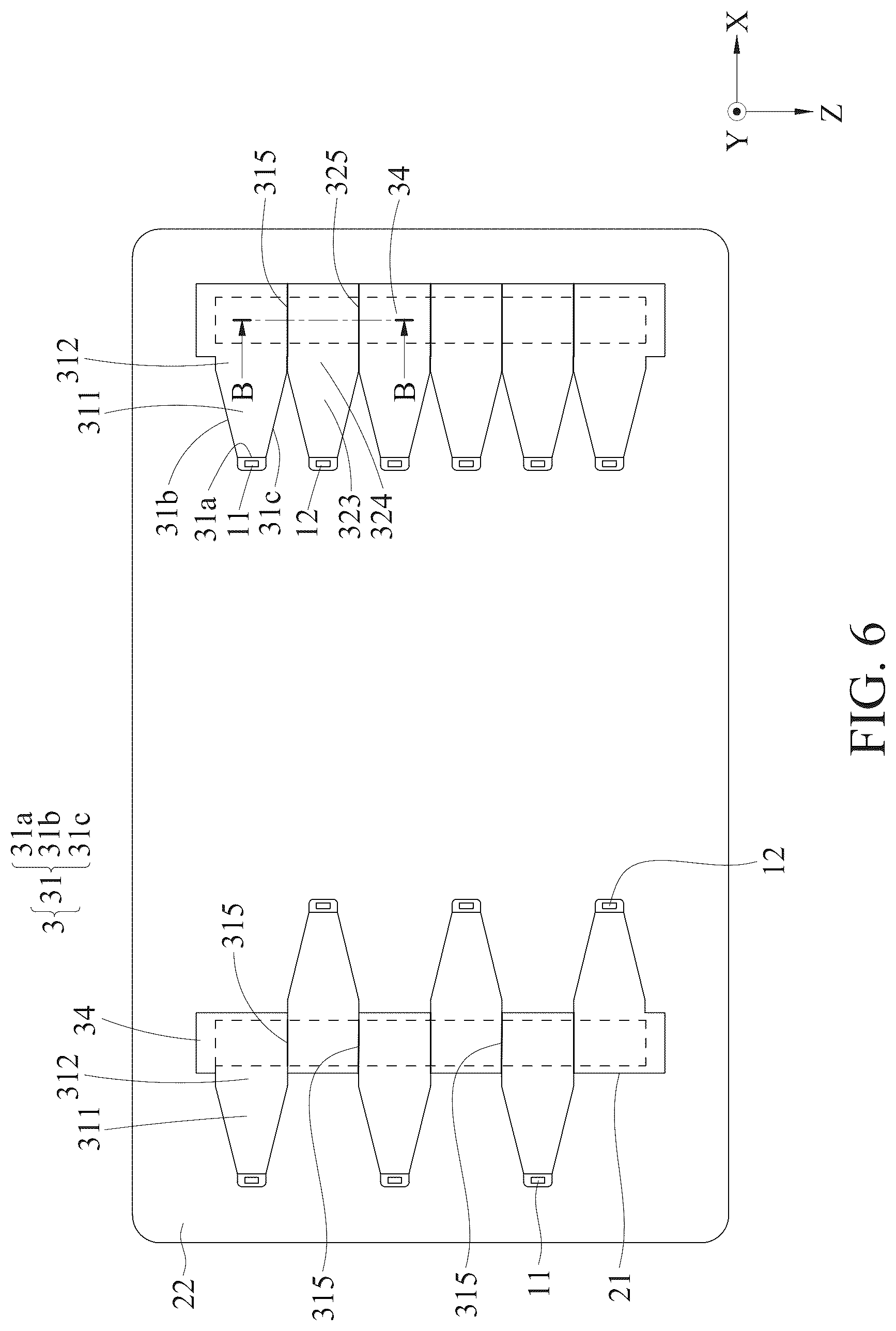 Patent US12321540 Figure 6 – Light-emitting module for touchpad
